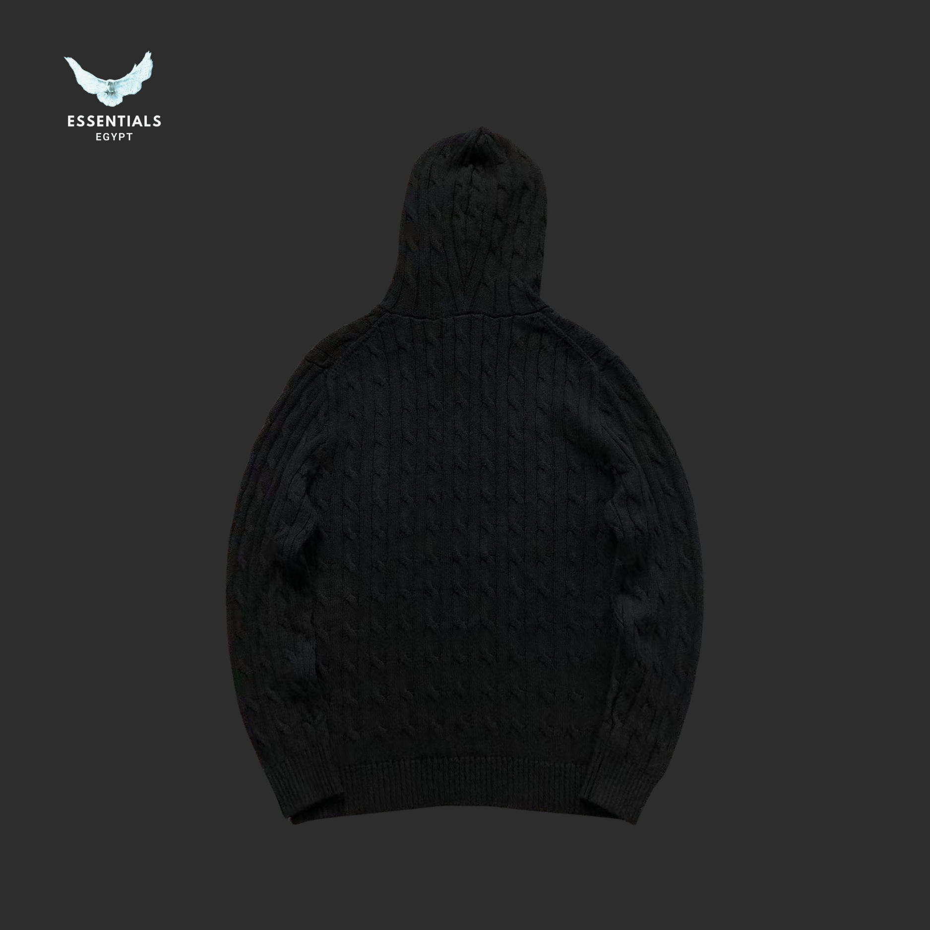 Ralph Lauren Cable Knit Hoodie – Premium Cotton Knit - ESSENTIALS EGYPT