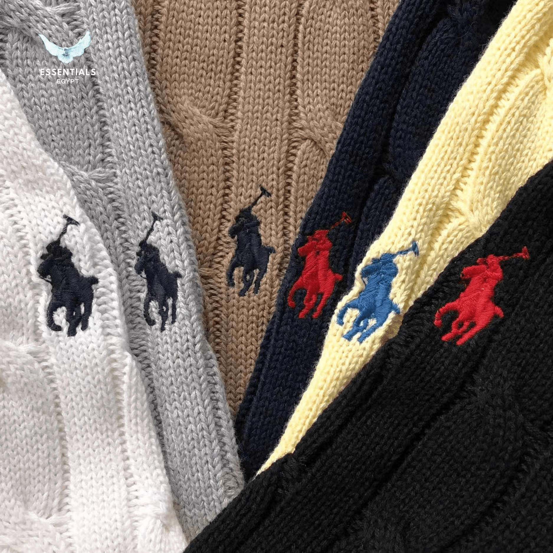 Ralph Lauren Cable Knit Hoodie – Premium Cotton Knit - ESSENTIALS EGYPT