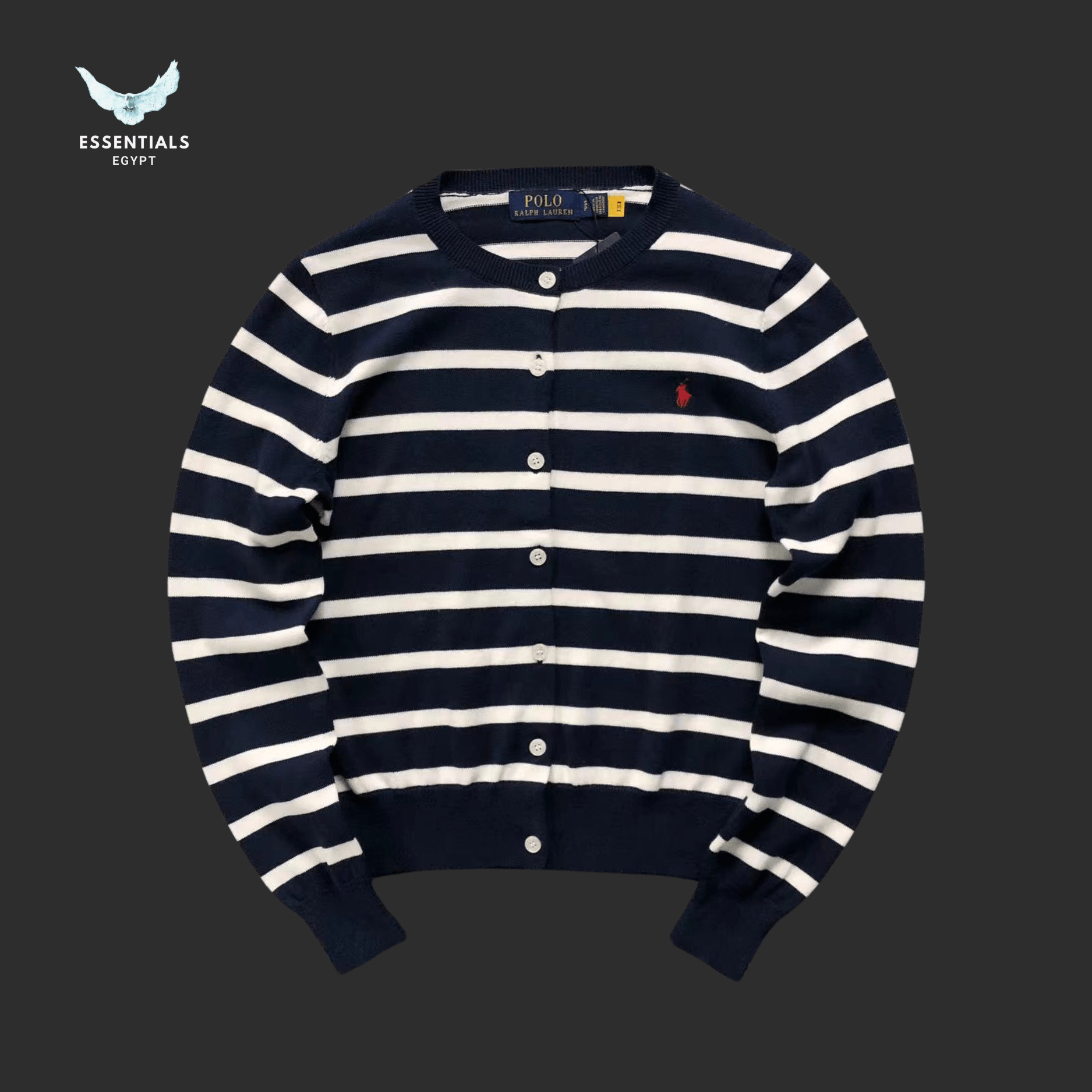 Ralph Lauren Sweater – Striped Cardigan (Women’s) - ESSENTIALS EGYPT