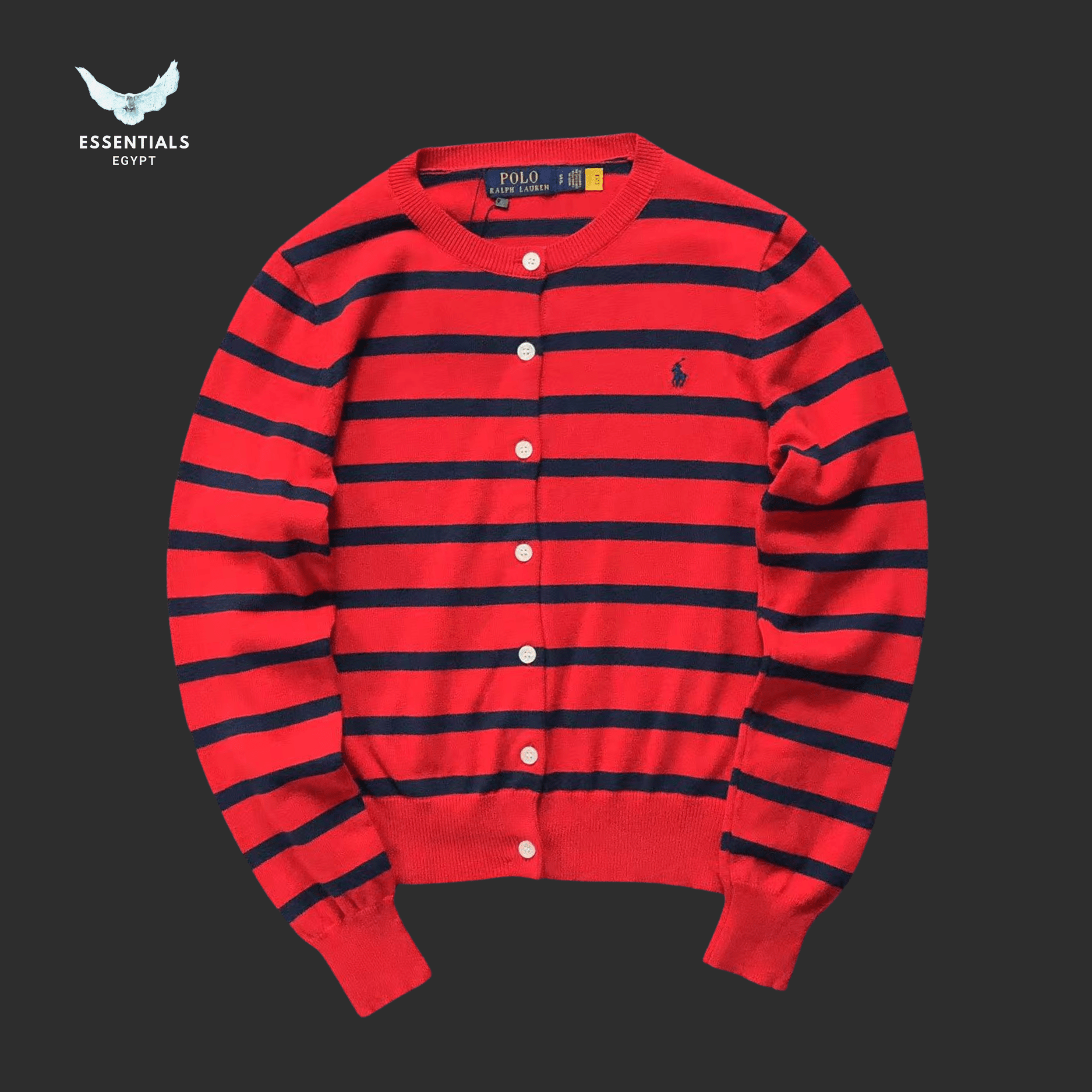 Ralph Lauren Sweater – Striped Cardigan (Women’s) - ESSENTIALS EGYPT
