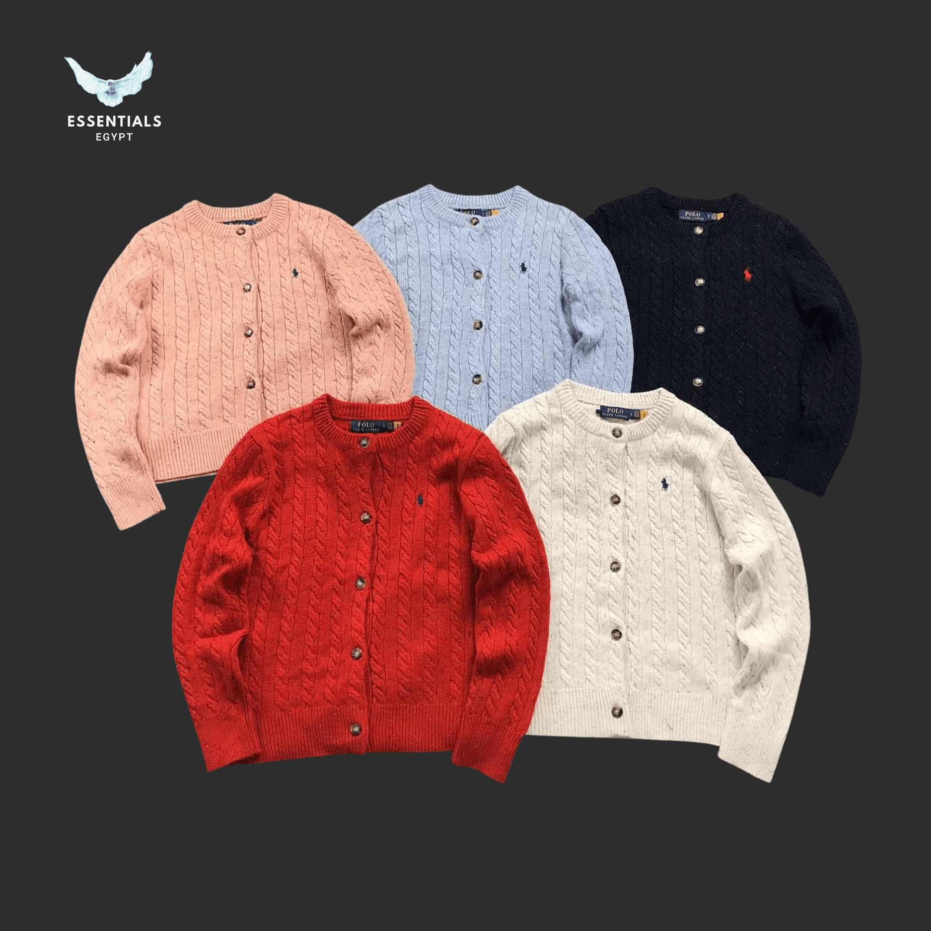 Ralph Lauren Sweater – Women’s Cable Knit Cardigan - ESSENTIALS EGYPT