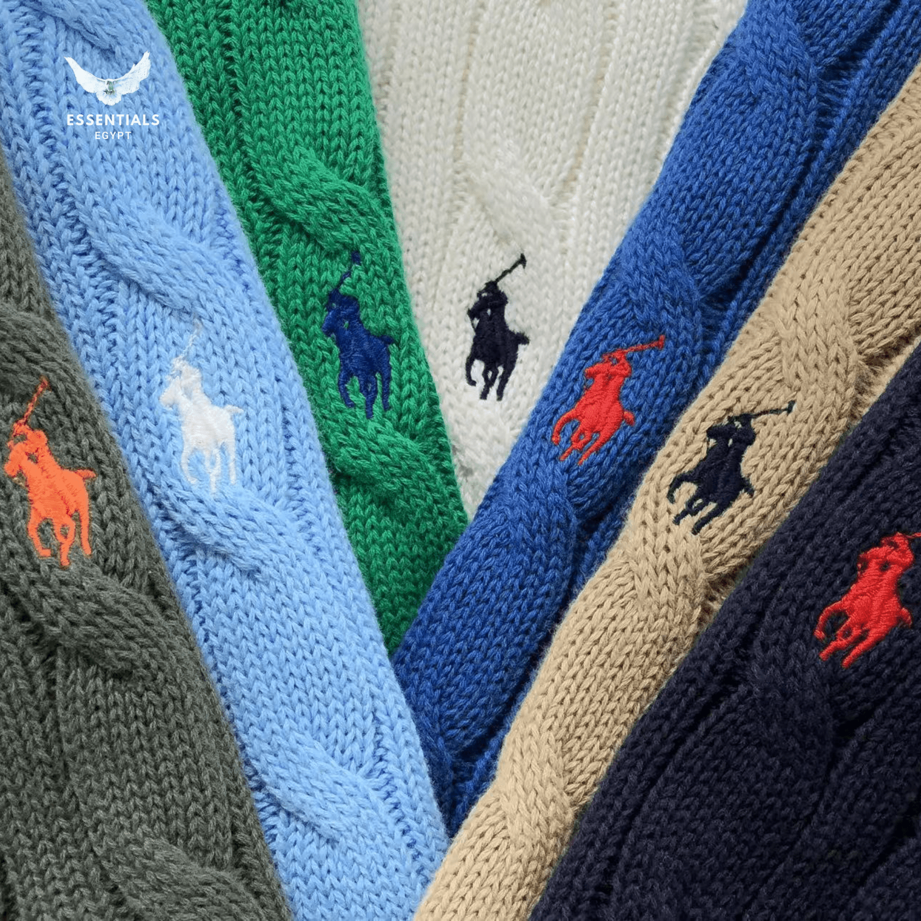 Ralph Lauren Cable Knit Sweater – Multi - Color Collection - ESSENTIALS EGYPT