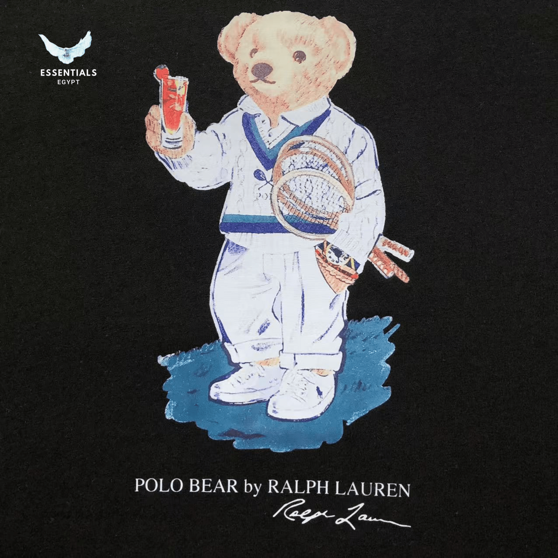 Ralph Lauren T-Shirt – Bear in White Gi - ESSENTIALS EGYPT