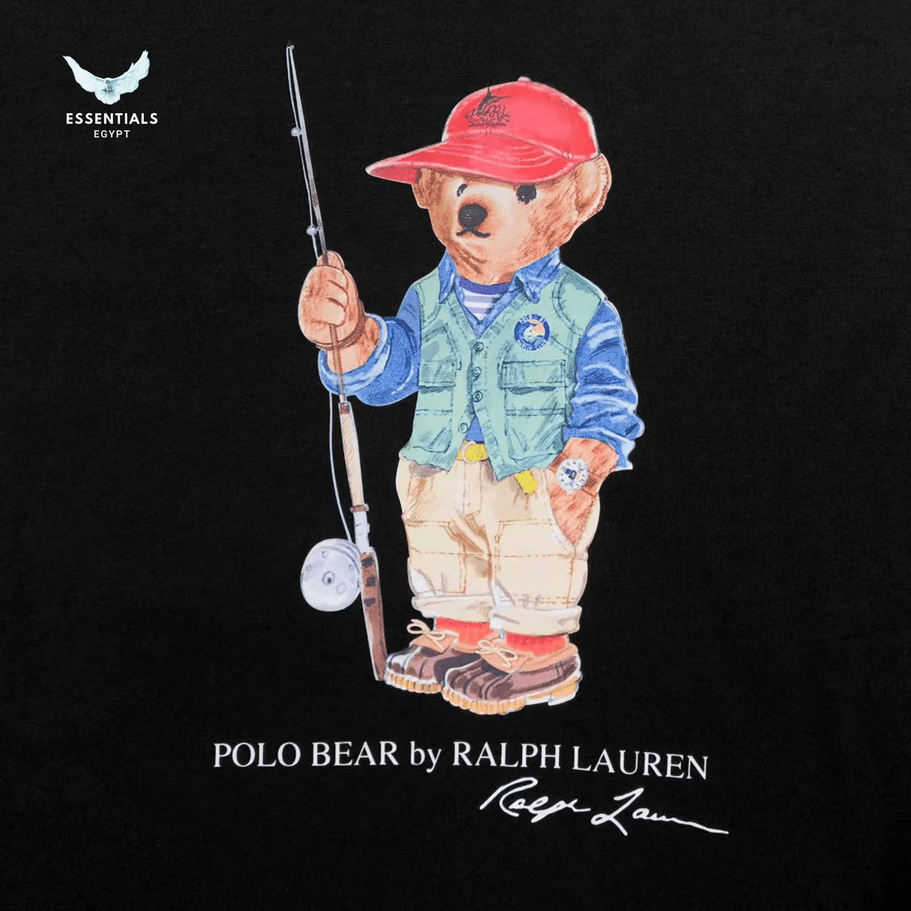 Ralph Lauren T-Shirt – Bear in White Sweater - ESSENTIALS EGYPT