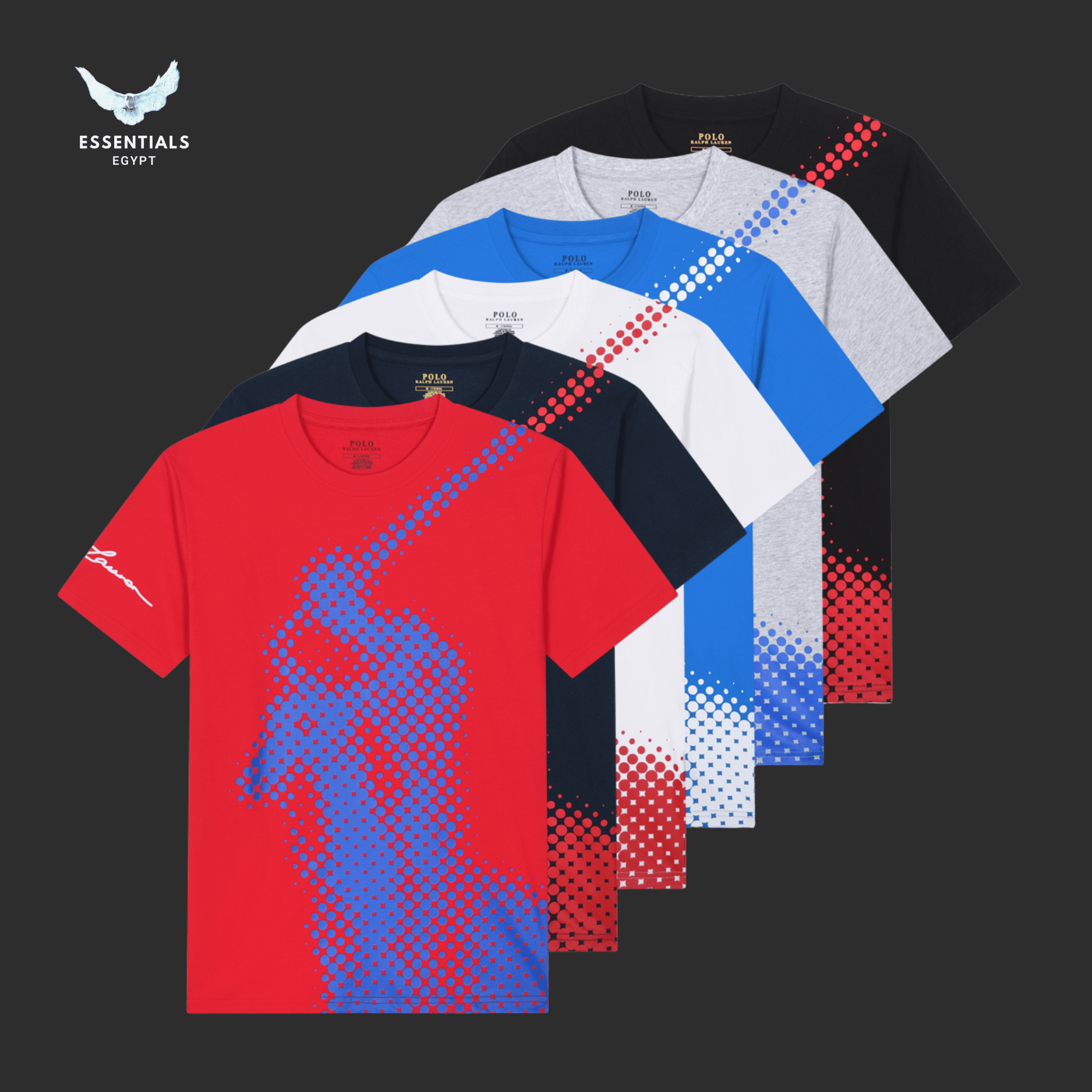 Ralph Lauren T-Shirt – Diagonal Block Print - ESSENTIALS EGYPT