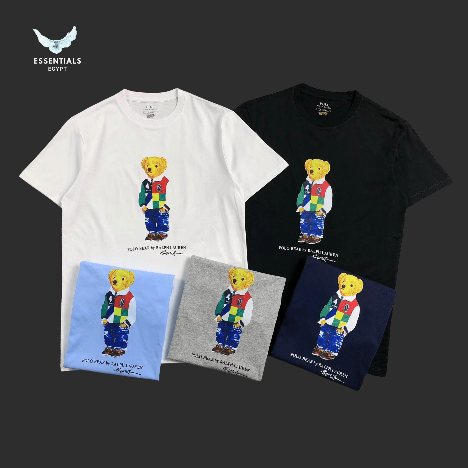 Ralph Lauren T-Shirt – Polo Bear with Rugby Ball - ESSENTIALS EGYPT