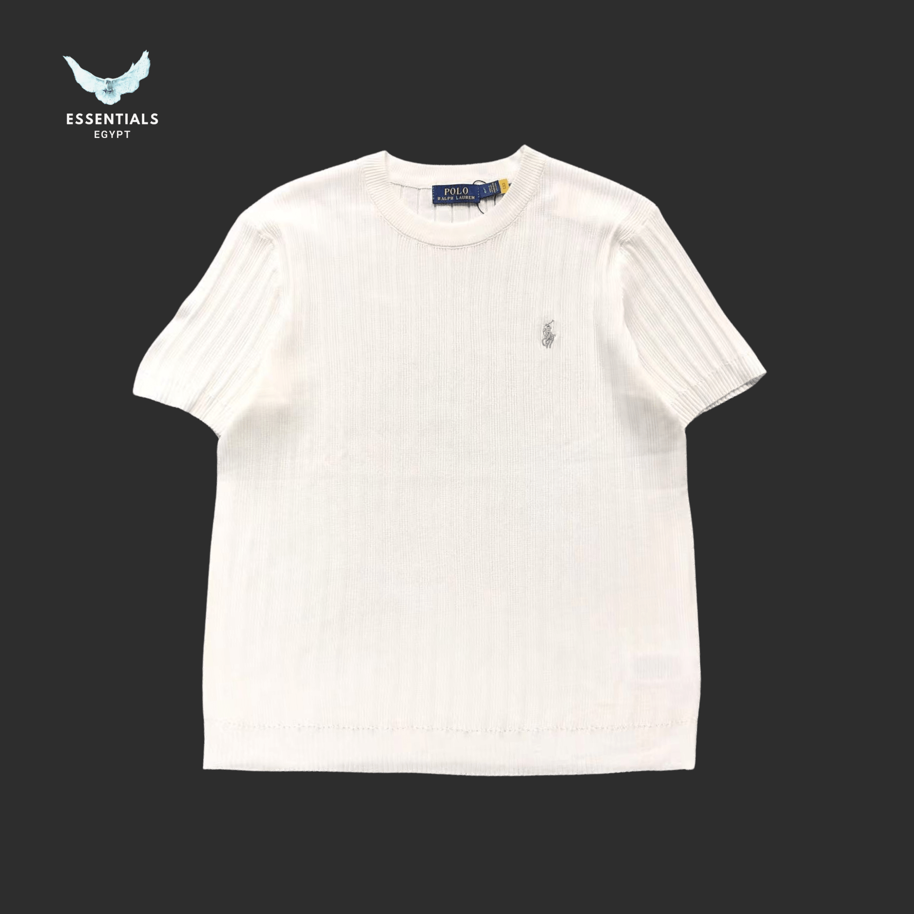 Ralph Lauren T-Shirt – Ribbed Knit Edition - ESSENTIALS EGYPT