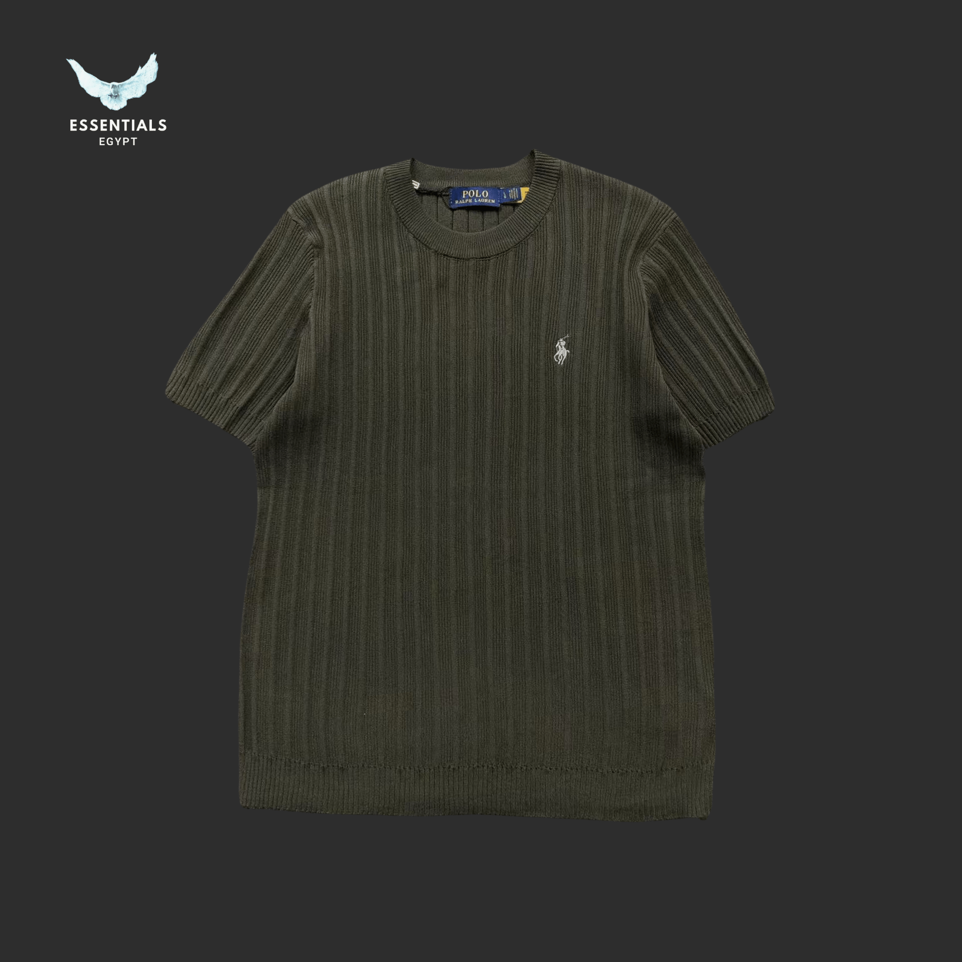 Ralph Lauren T-Shirt – Ribbed Knit Edition - ESSENTIALS EGYPT