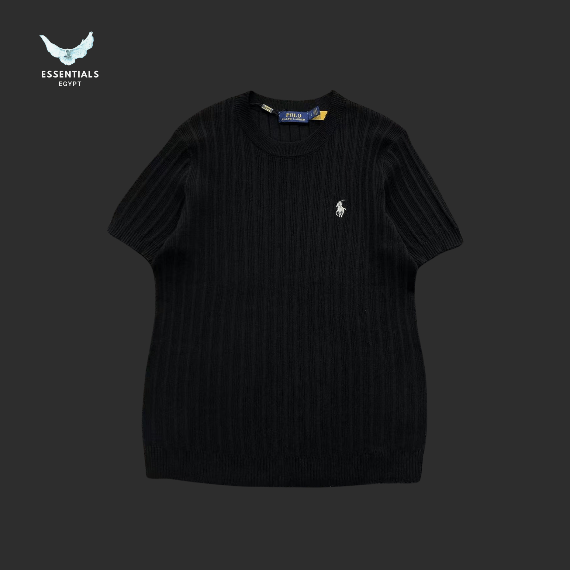Ralph Lauren T-Shirt – Ribbed Knit Edition - ESSENTIALS EGYPT