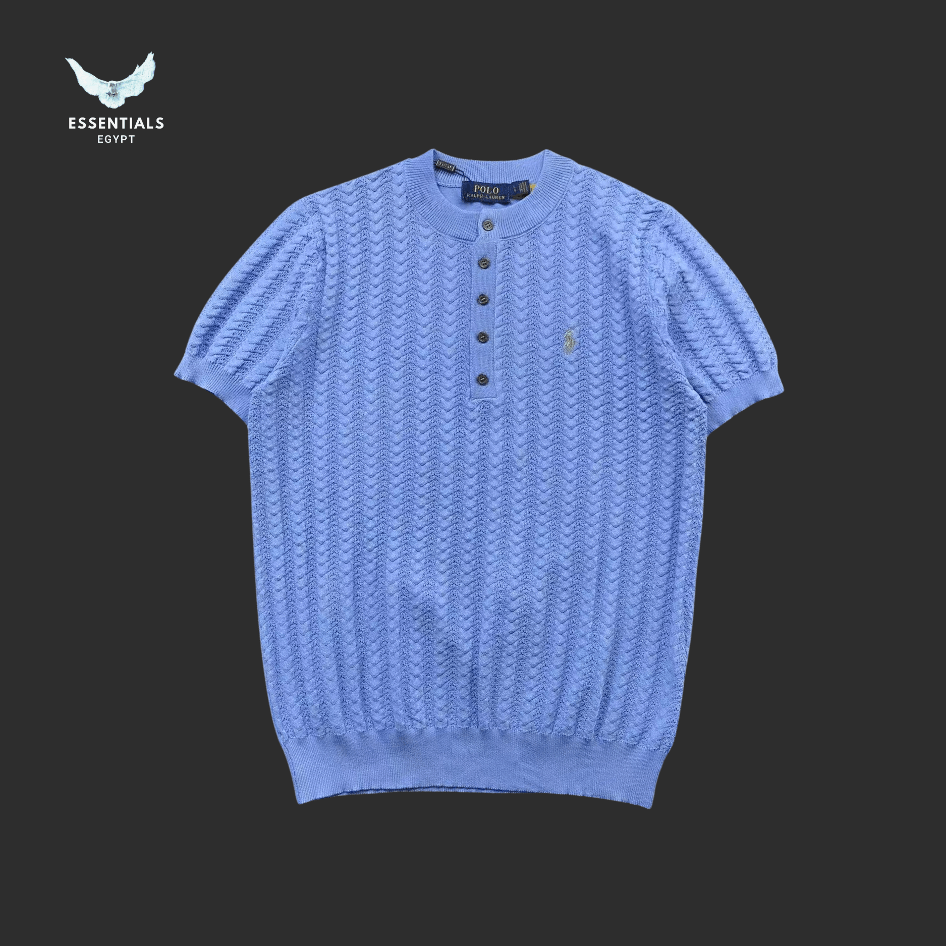 Ralph Lauren T-Shirt – Cable Knit Henley - ESSENTIALS EGYPT