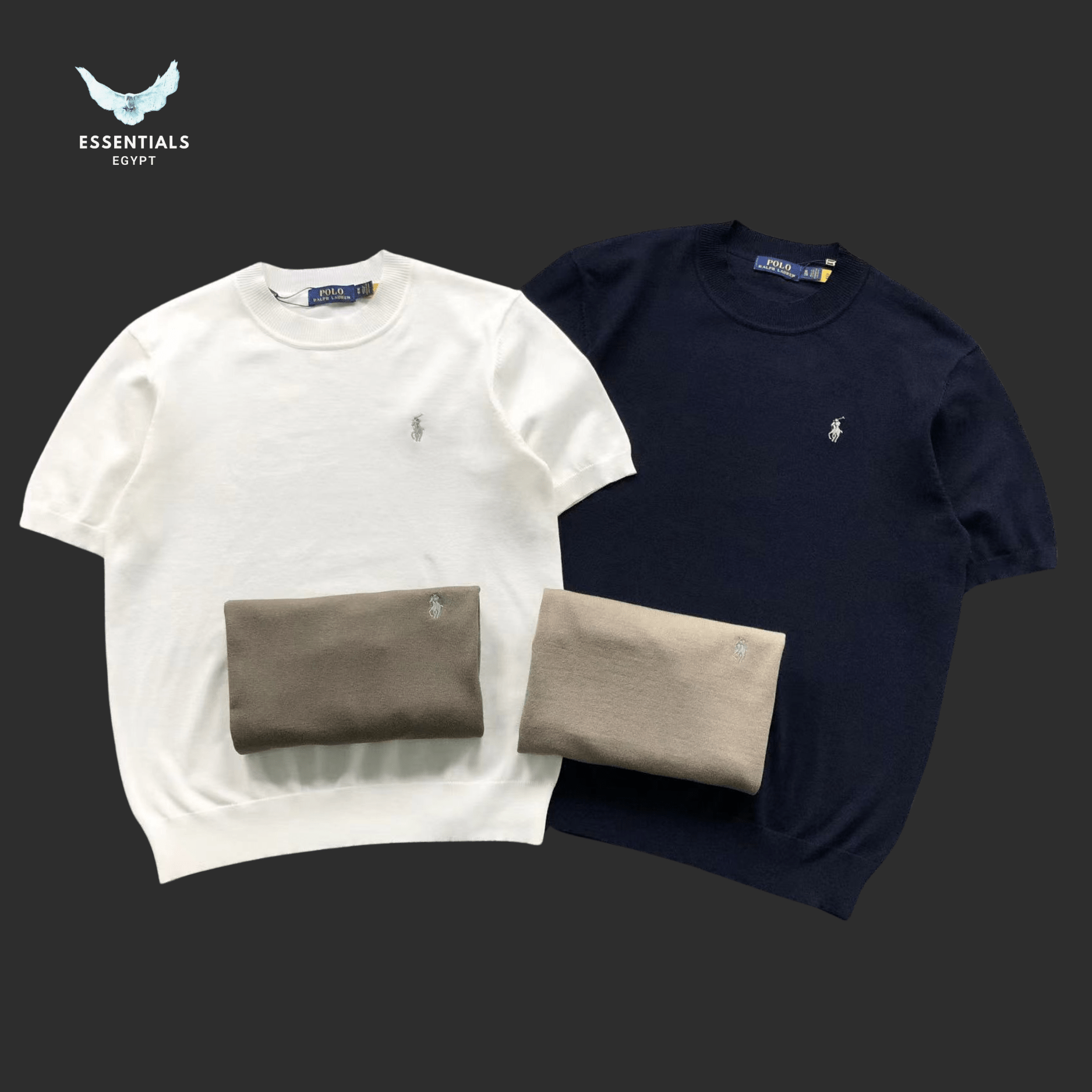 Ralph Lauren T-Shirt – Tonal Logo Cotton - ESSENTIALS EGYPT