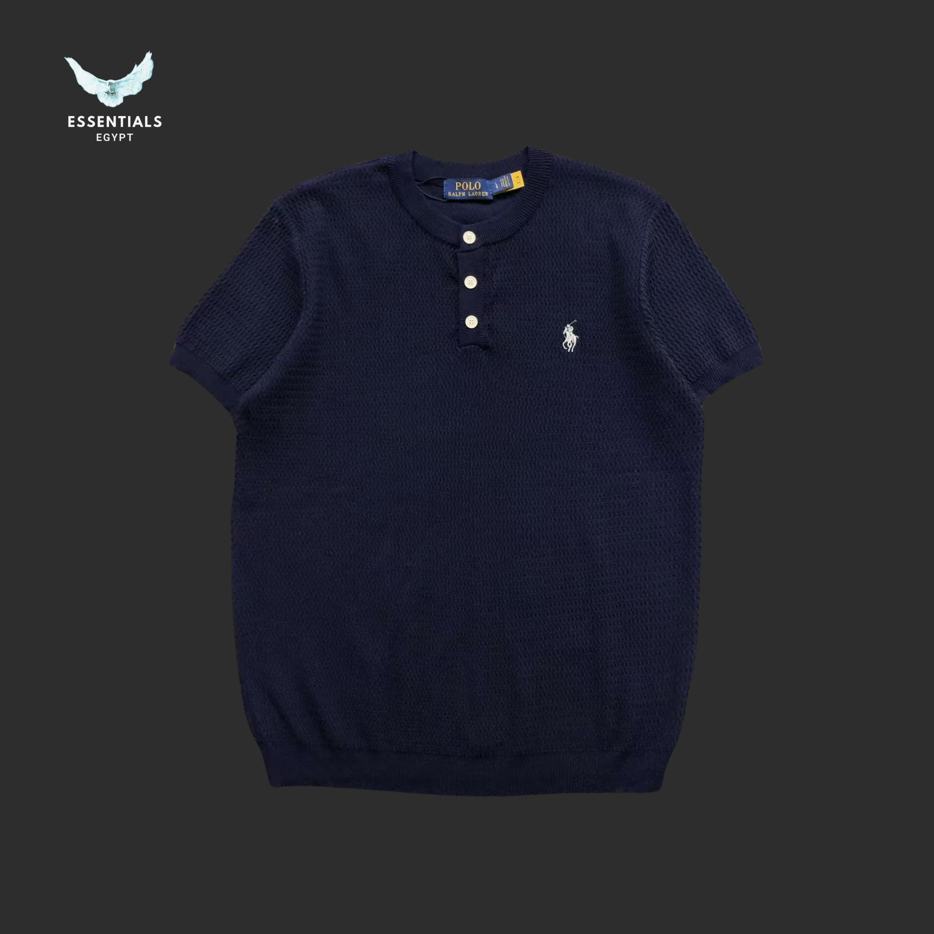 Ralph Lauren Button T-Shirt – Knit Texture Edition