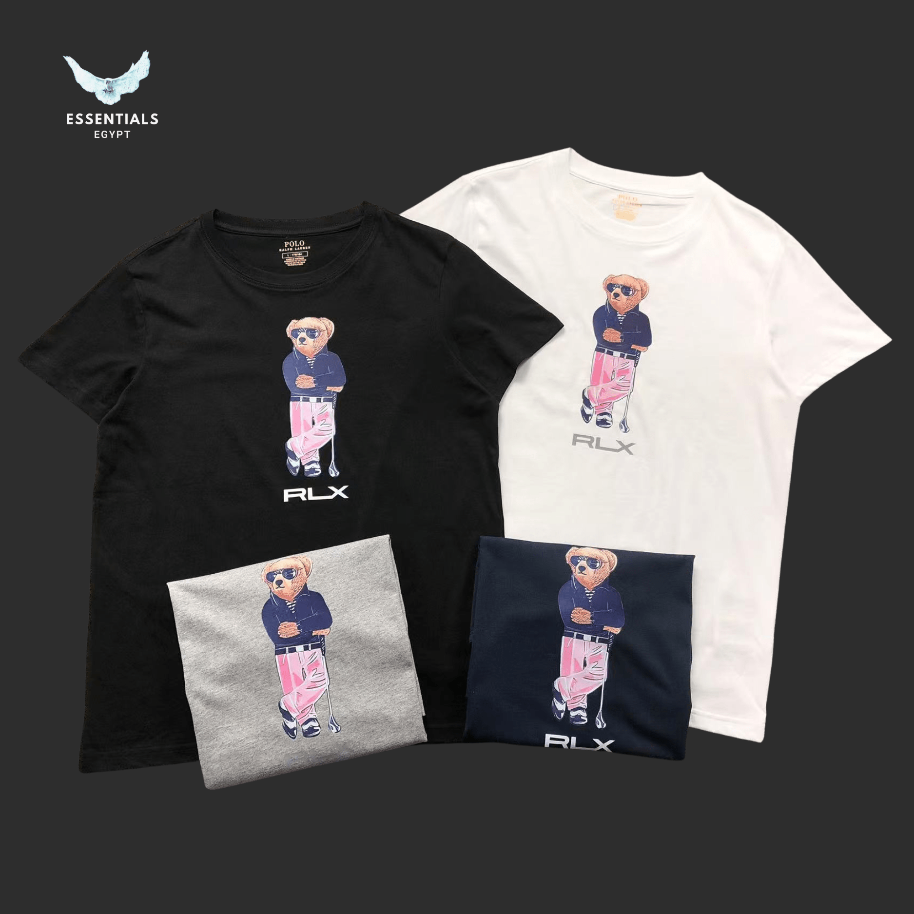 Ralph Lauren T-Shirt – RLX Bear with Pink Pants - ESSENTIALS EGYPT