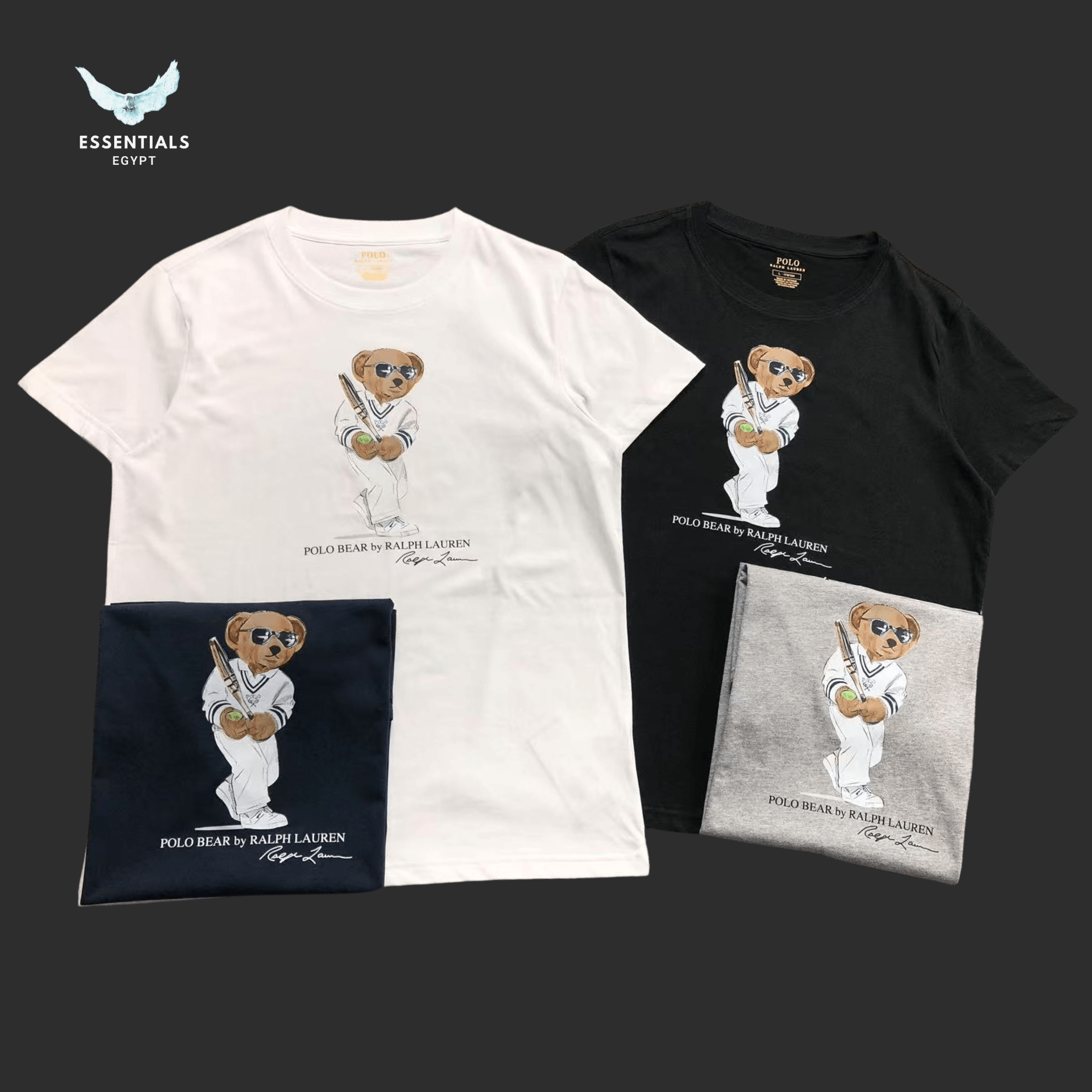Ralph Lauren T-Shirt – Polo Bear in All - White Fit - ESSENTIALS EGYPT