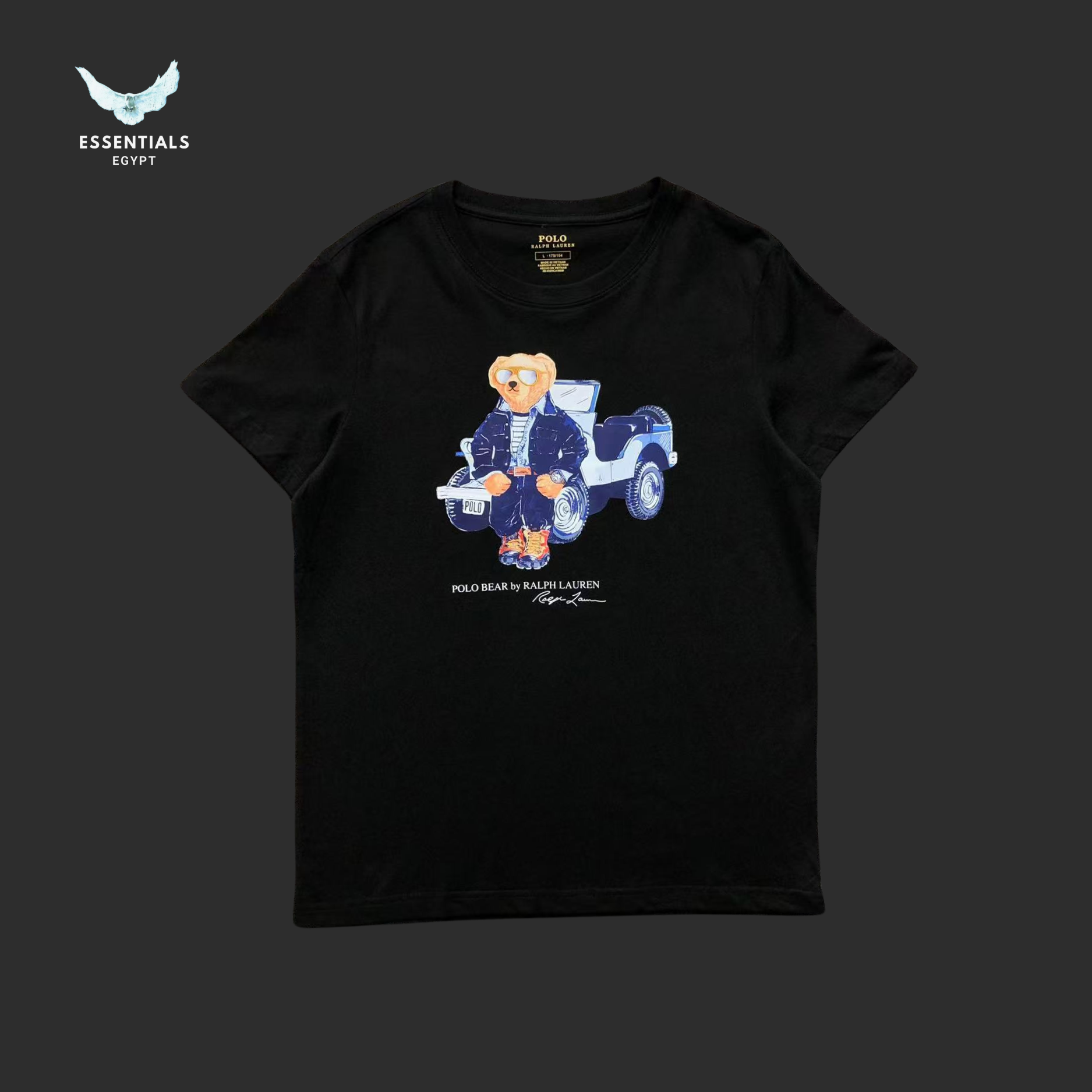 Ralph Lauren T-Shirt – Bear with Vintage Car Print