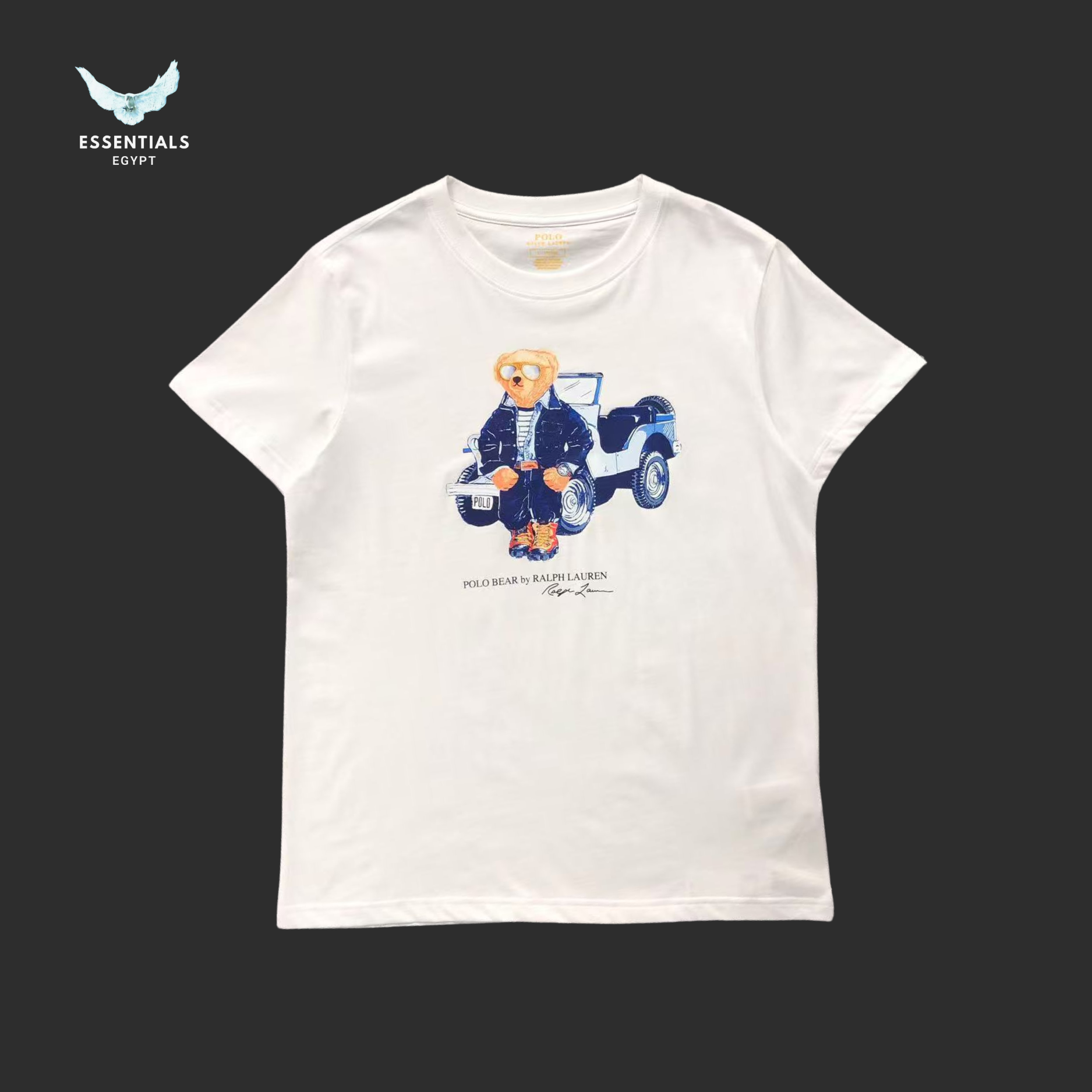 Ralph Lauren T-Shirt – Bear with Vintage Car Print