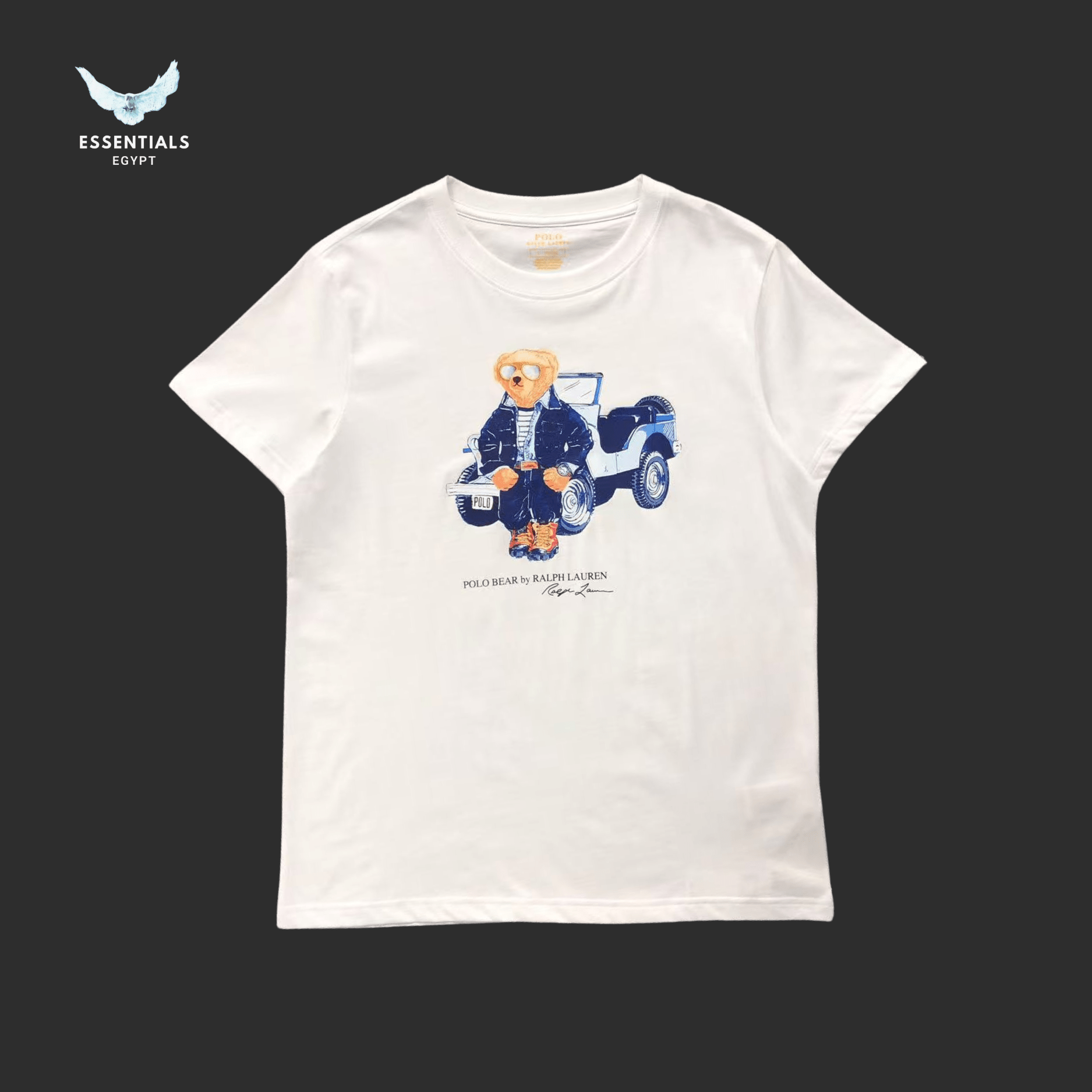 Ralph Lauren T-Shirt – Bear with Vintage Car Print - ESSENTIALS EGYPT