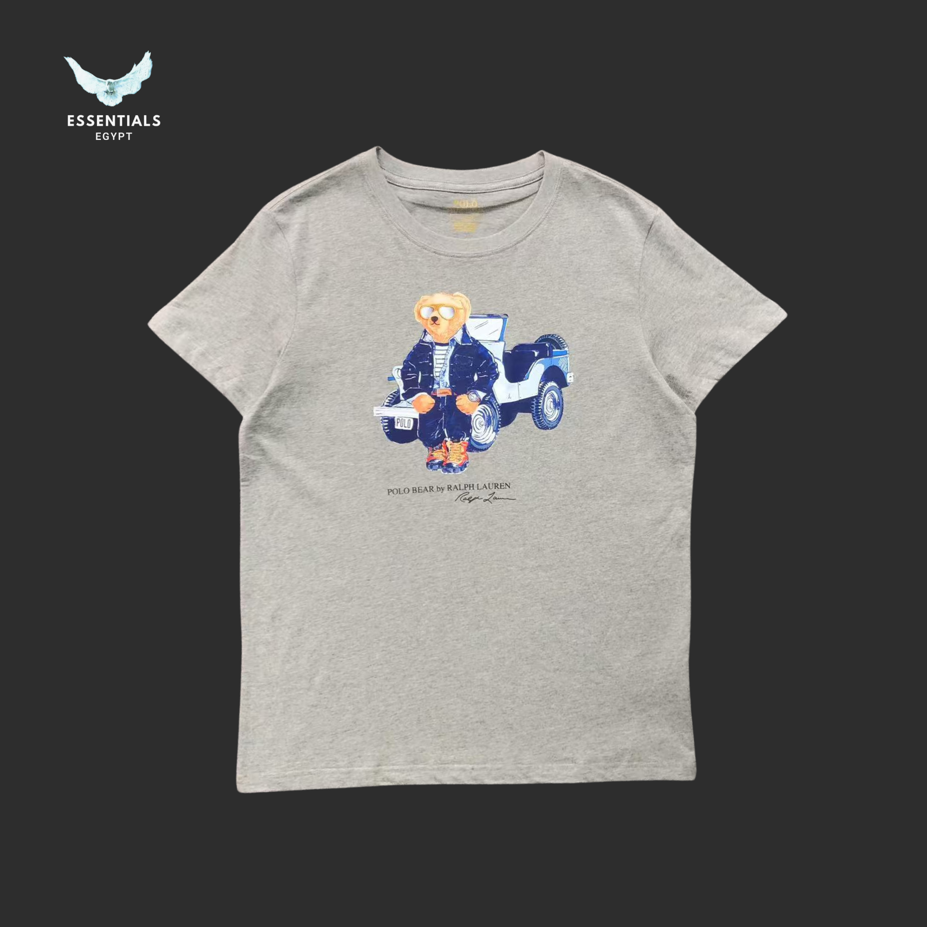 Ralph Lauren T-Shirt – Bear with Vintage Car Print