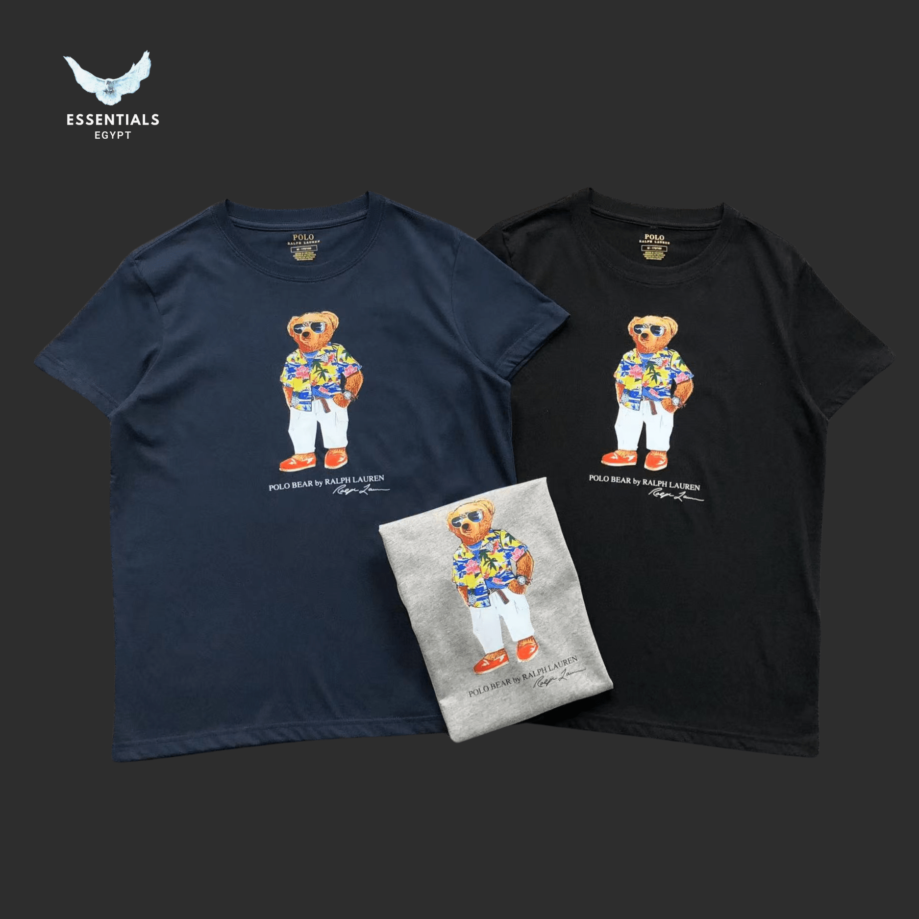 Ralph Lauren T-Shirt – Bear in Floral Shirt - ESSENTIALS EGYPT