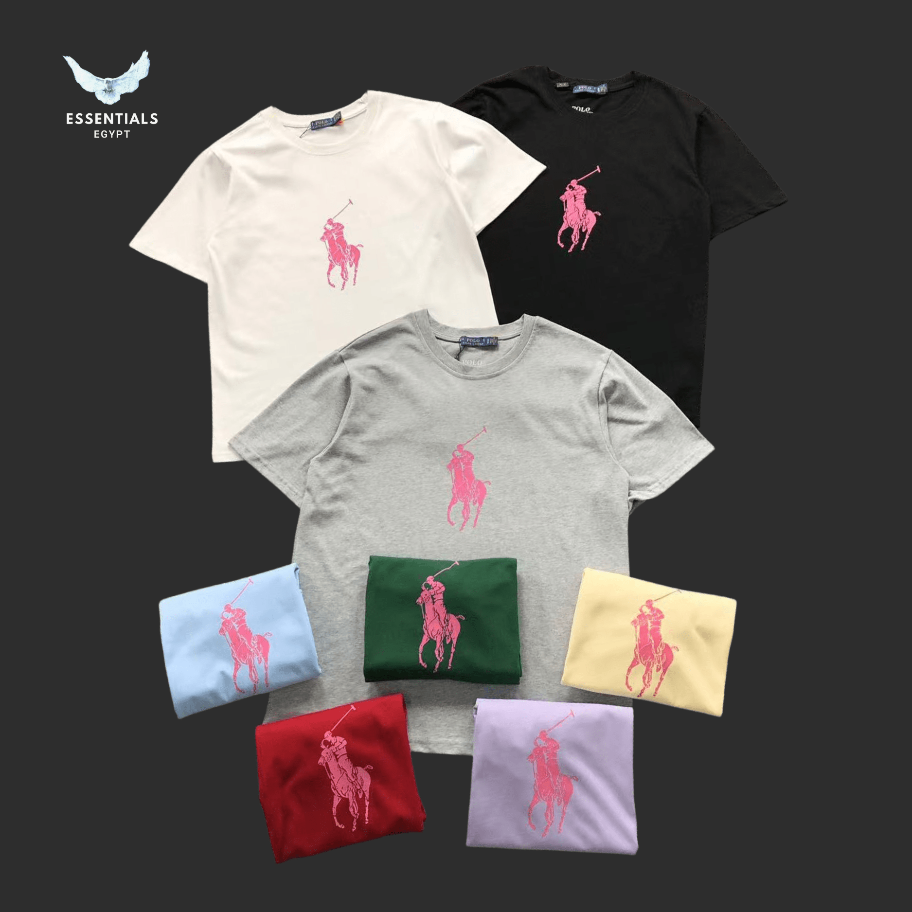 Ralph Lauren T-Shirt – Oversize Pink Pony - ESSENTIALS EGYPT