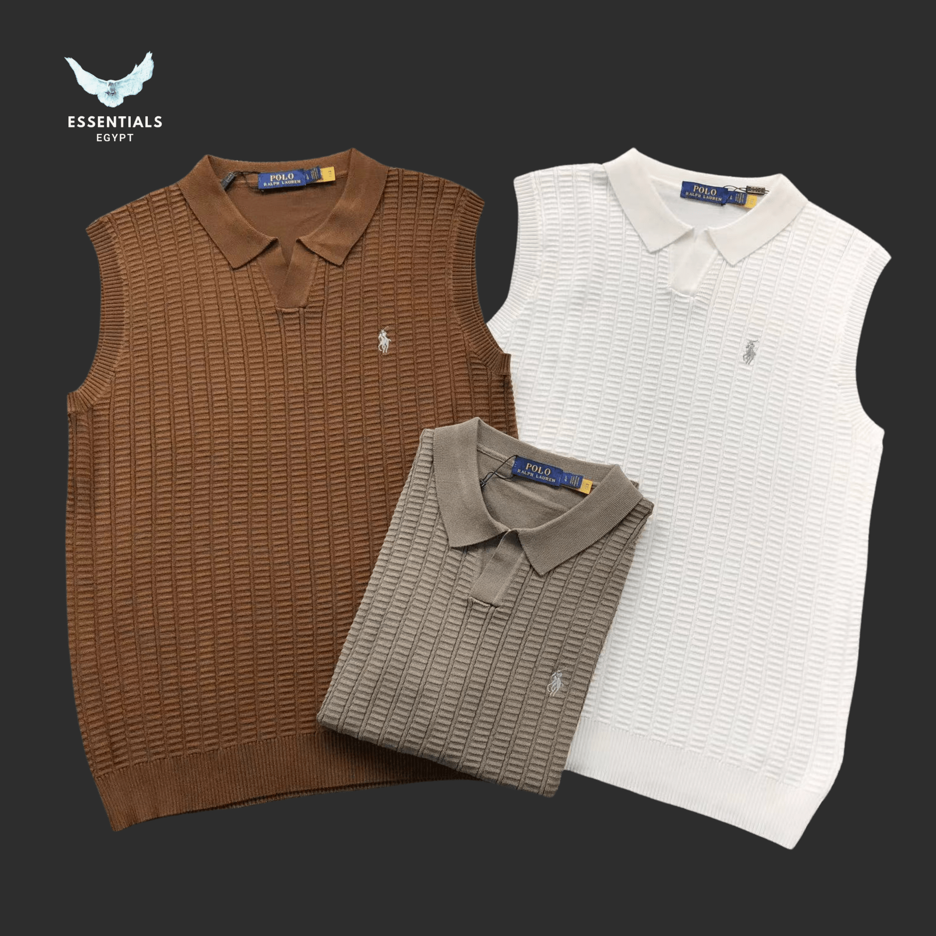 Ralph Lauren Sweater Vest – Waffle Knit - ESSENTIALS EGYPT