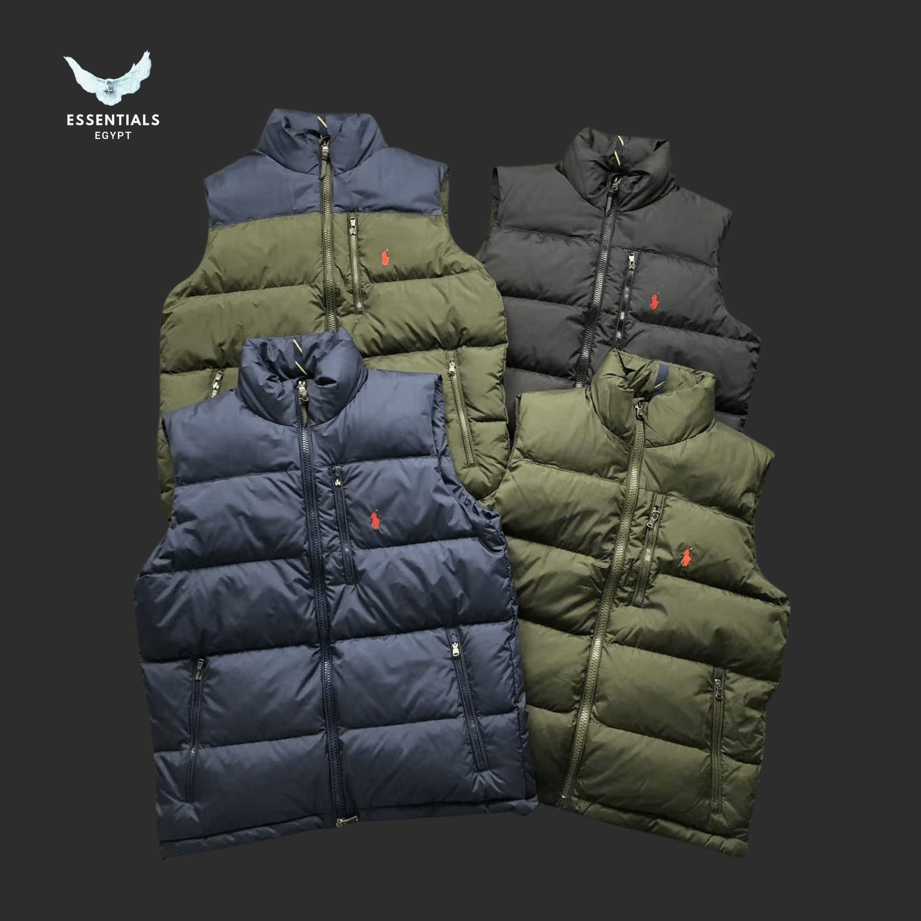 Ralph Lauren Down Vest – Two - Tone Puffer - ESSENTIALS EGYPT
