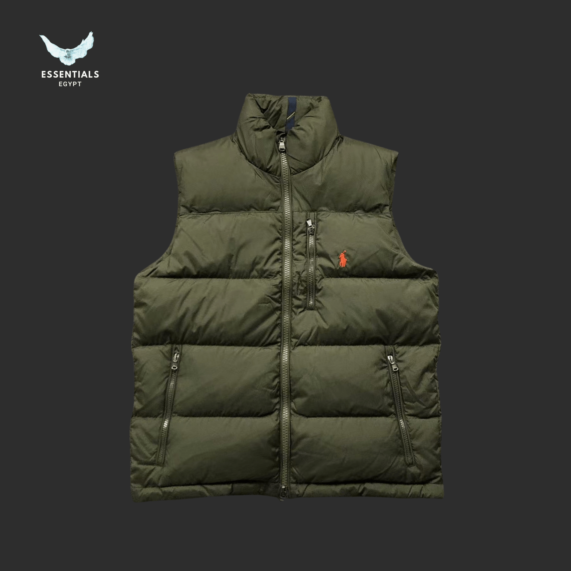 Ralph Lauren Down Vest – Two - Tone Puffer - ESSENTIALS EGYPT