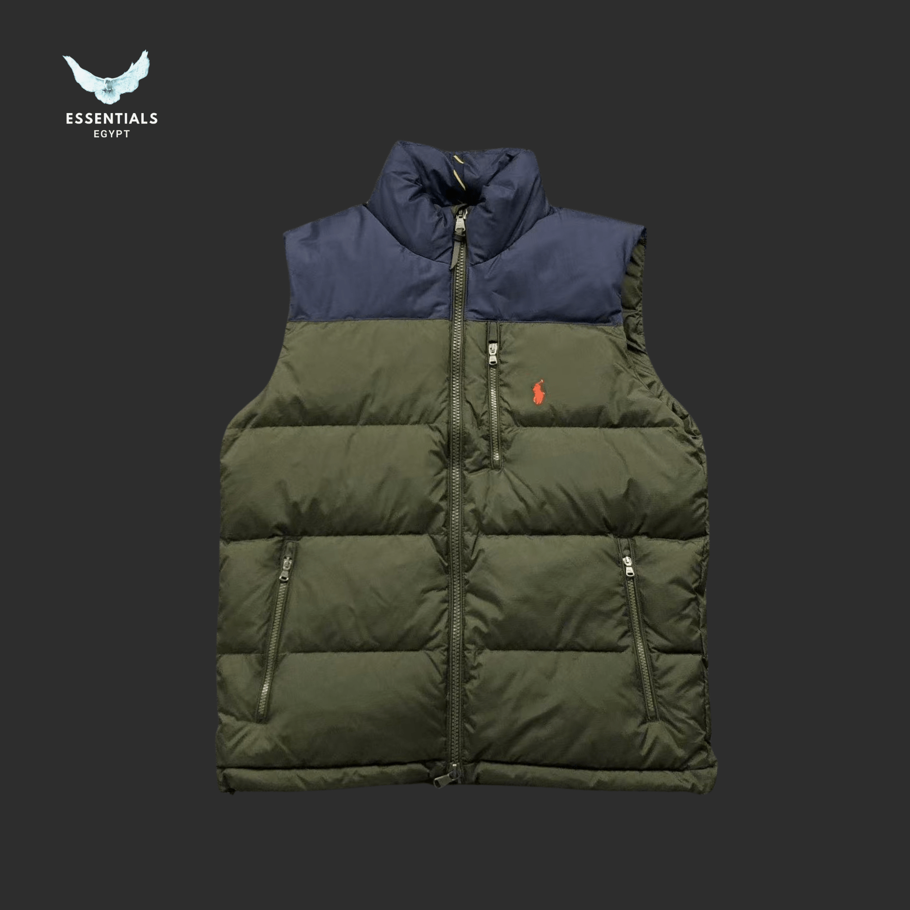 Ralph Lauren Down Vest – Two - Tone Puffer - ESSENTIALS EGYPT