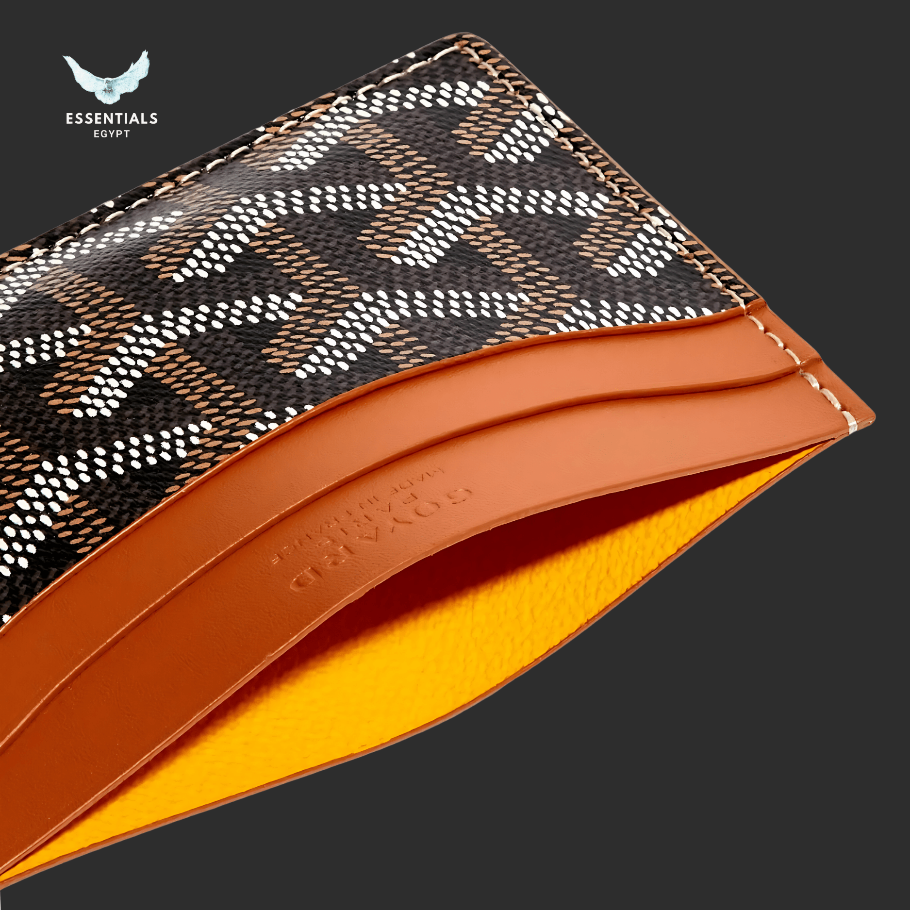 Goyard Card Wallet – Saint Sulpice Black & Tan - ESSENTIALS EGYPT
