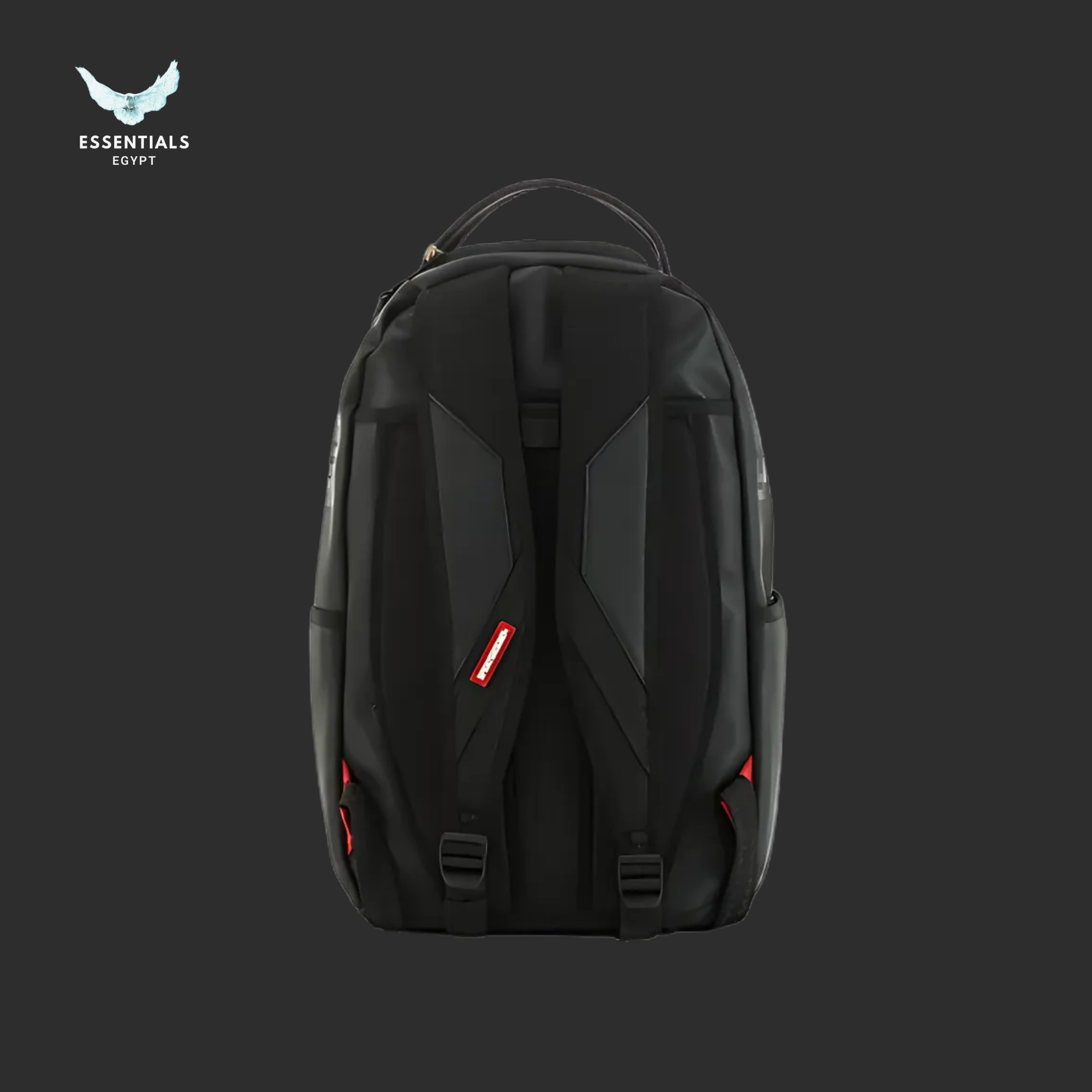 Sprayground Backpack – Red Logo Shark Black