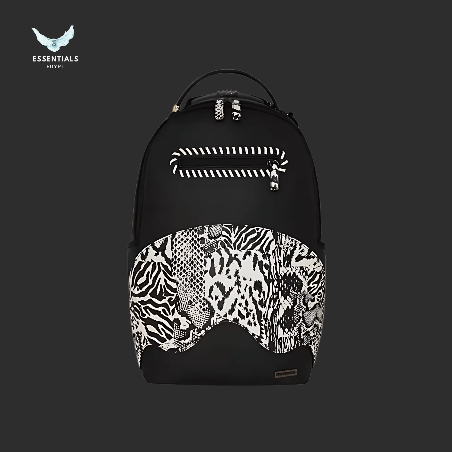 Sprayground Backpack – Black White Jungle Shark - ESSENTIALS EGYPT