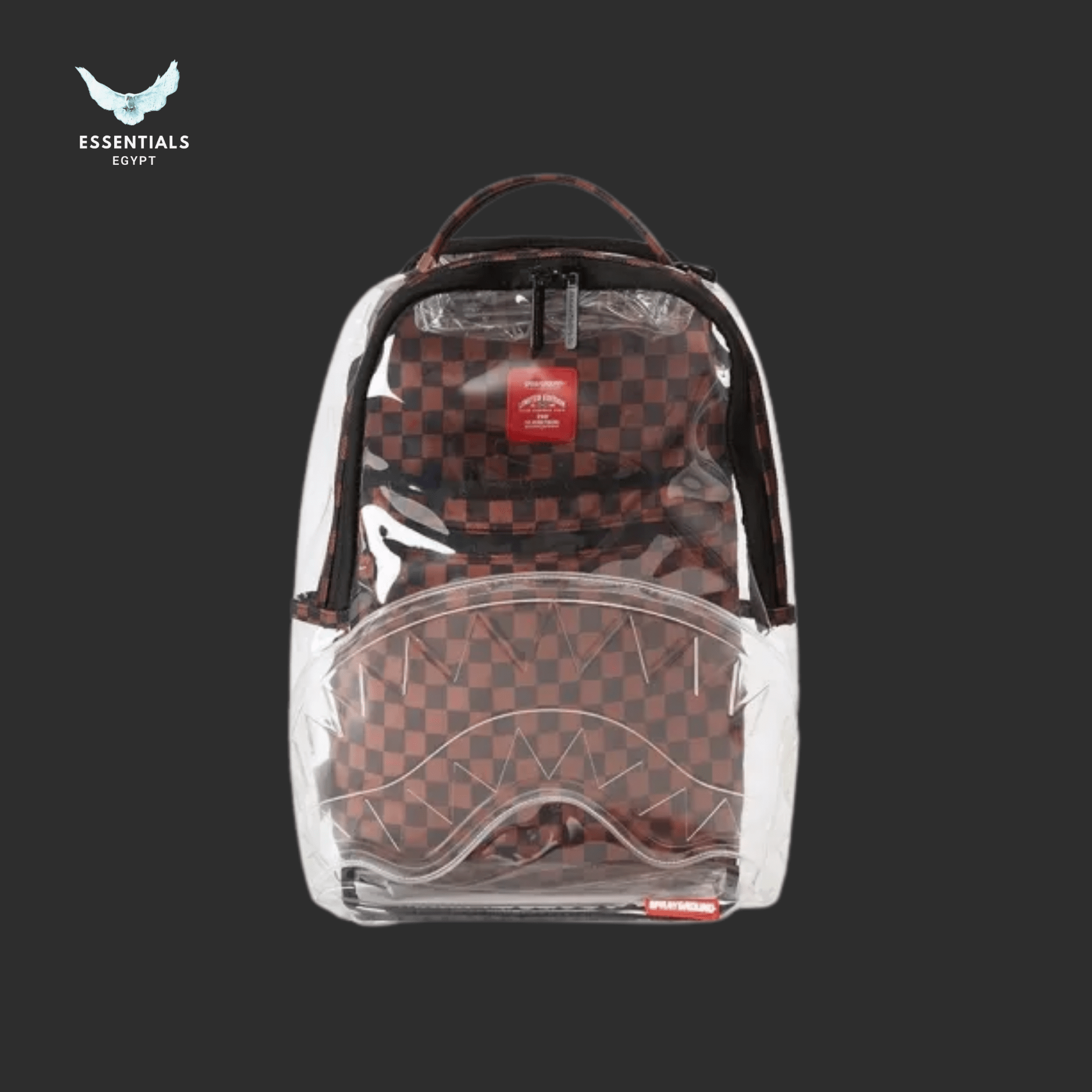 Sprayground Backpack – Clear Checkered Shark - ESSENTIALS EGYPT