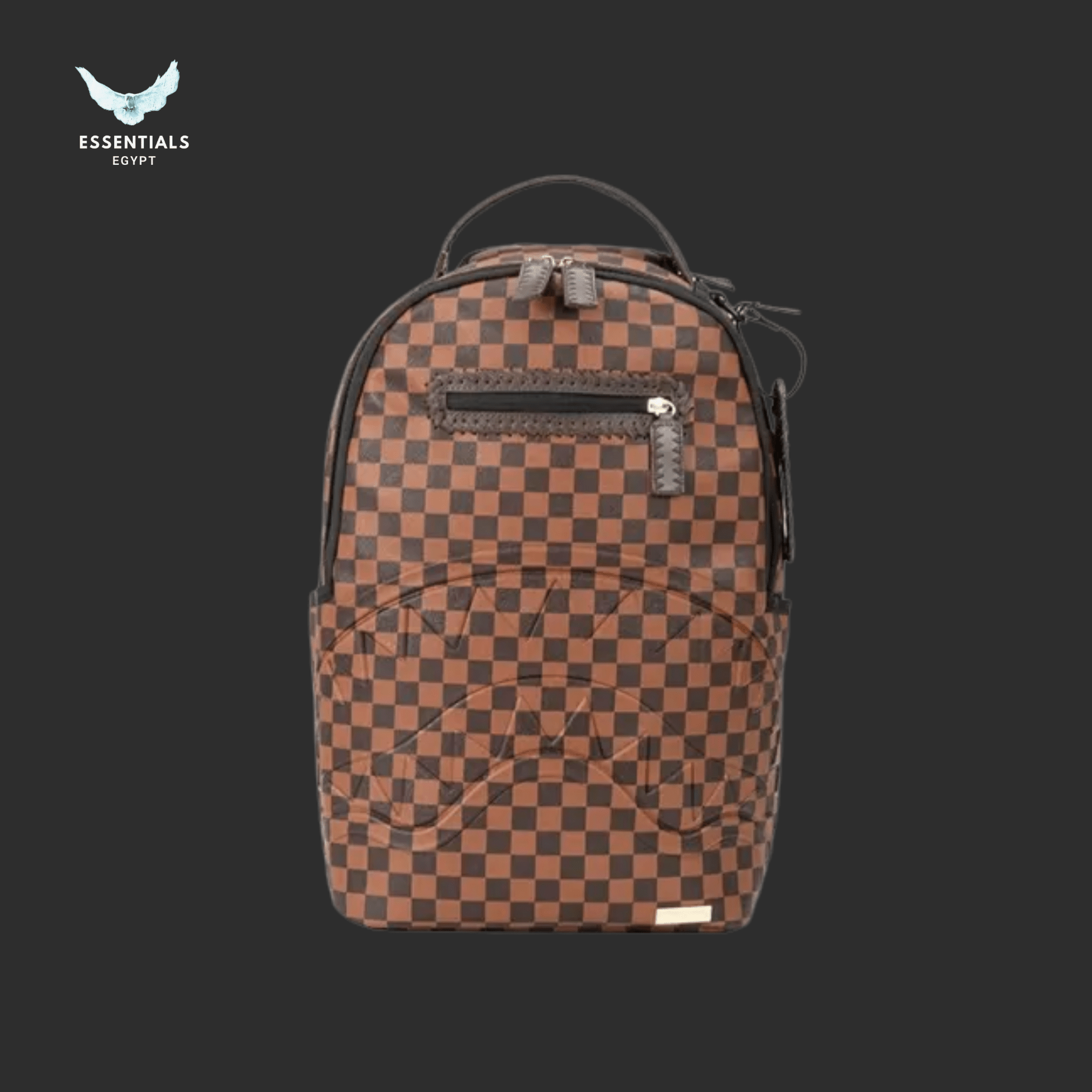 Sprayground Backpack – Light Brown Checker - ESSENTIALS EGYPT