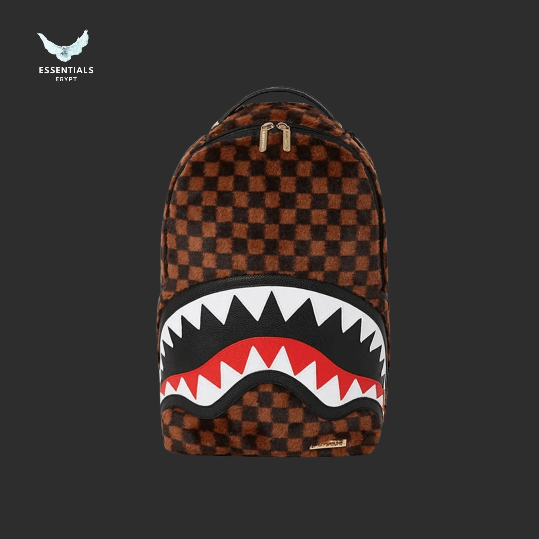 Sprayground Brown Checker Shark Backpack Egypt | Essentials EG