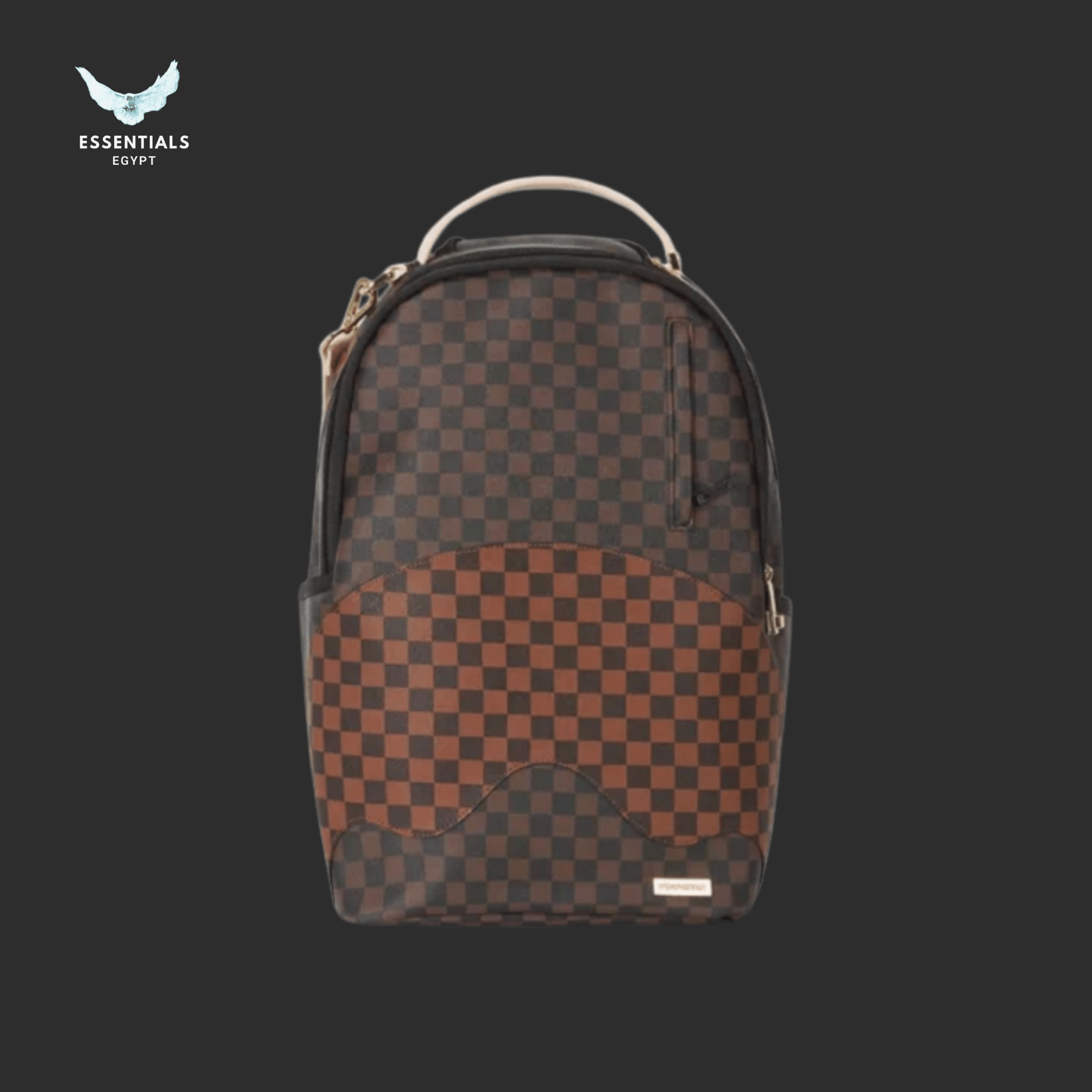 Sprayground Backpack – Brown Checker - ESSENTIALS EGYPT