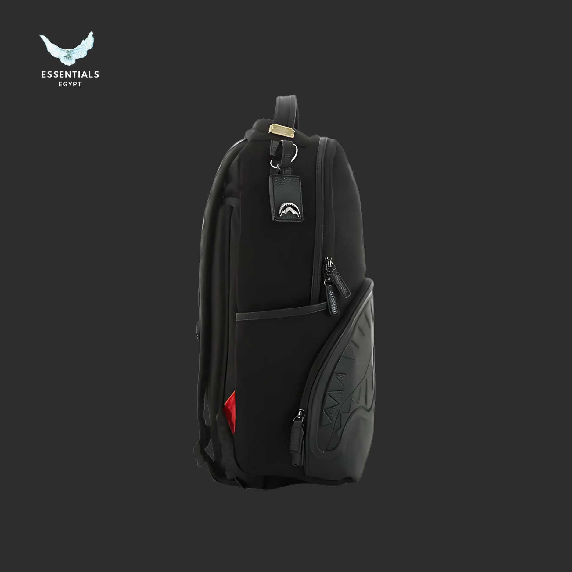 Sprayground Backpack – Stealth Black Shark - ESSENTIALS EGYPT