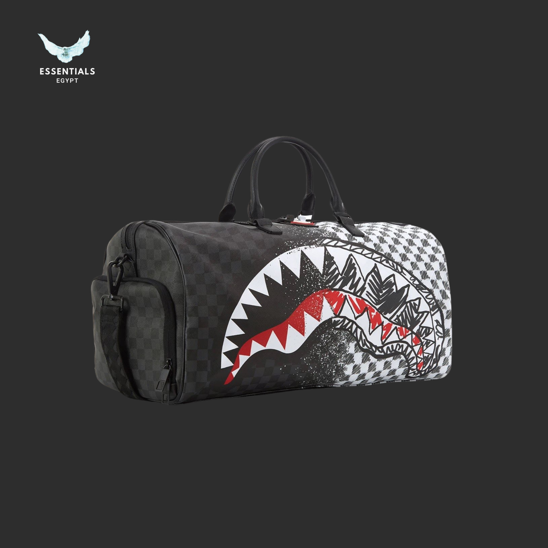 Sprayground Cross Pack – Black Checker Shark