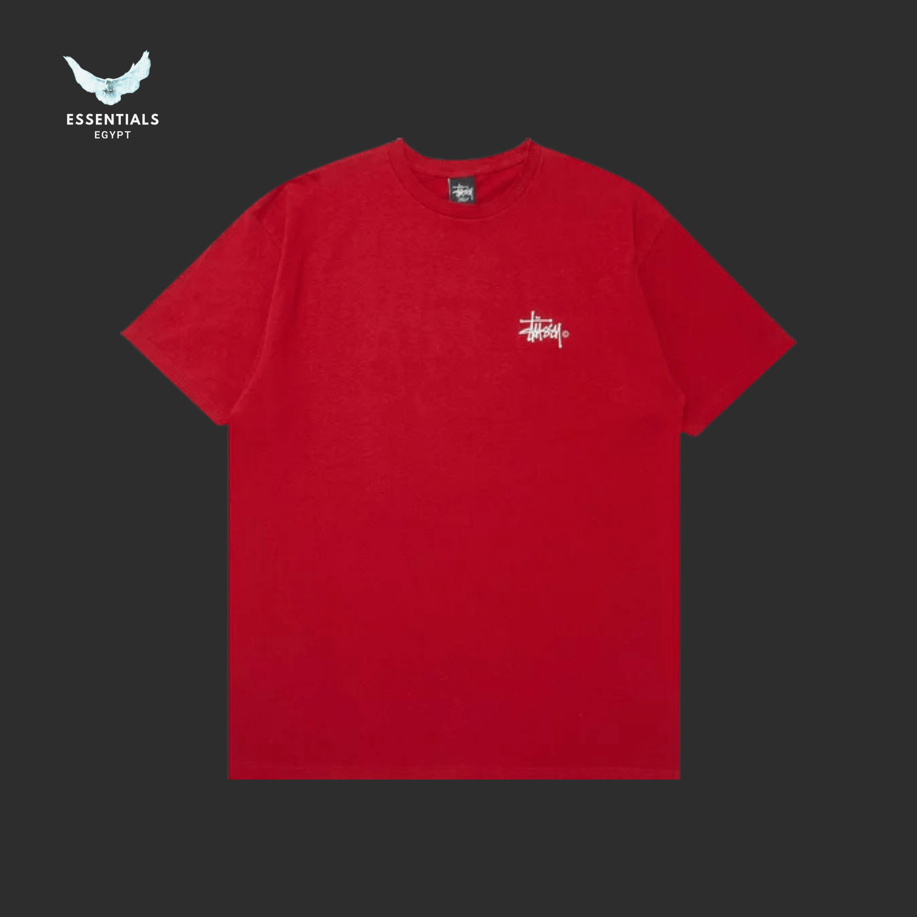 Stüssy T-Shirt – Basic Logo Wine - ESSENTIALS EGYPT