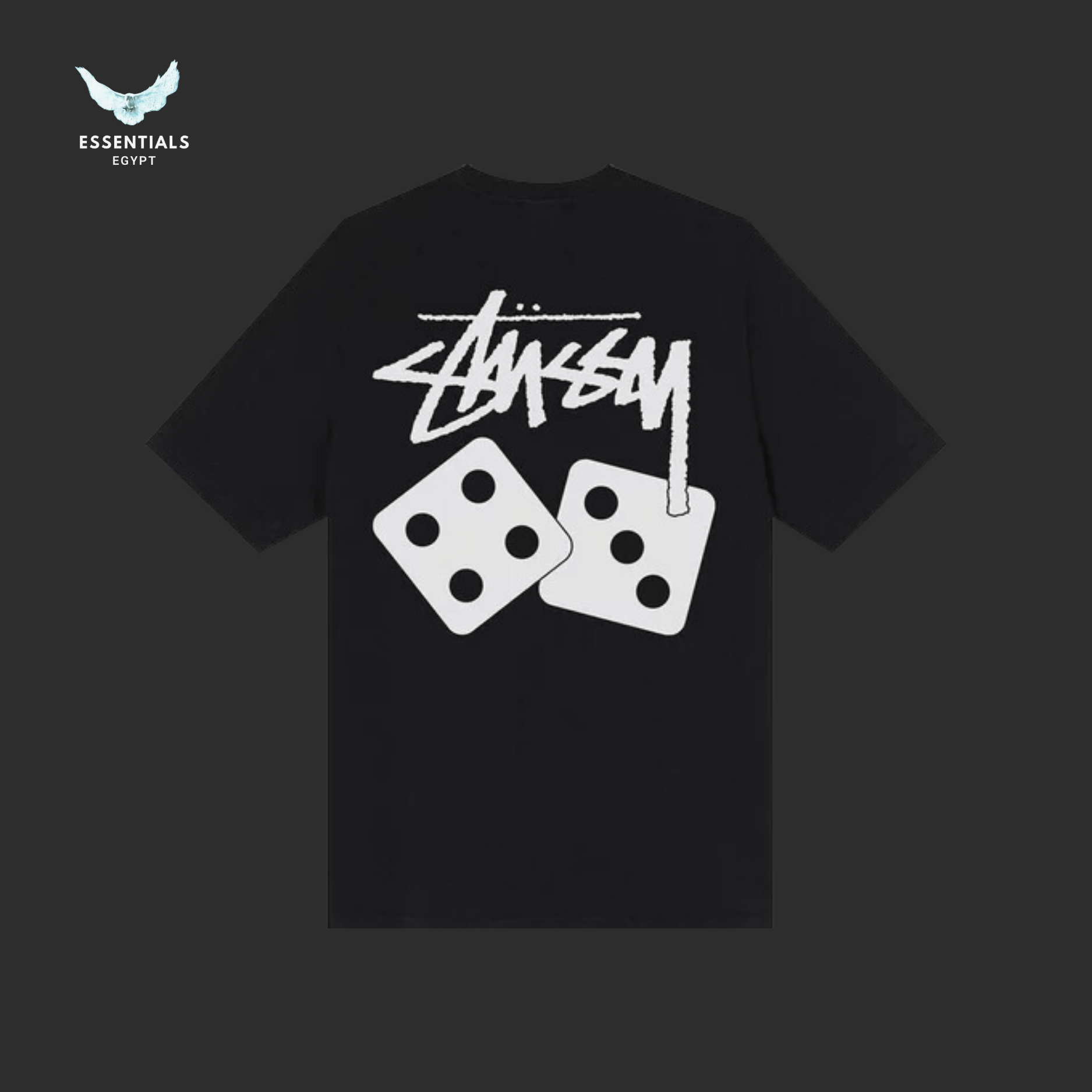 Stüssy T-Shirt – Pigment Dyed Dice Print - ESSENTIALS EGYPT
