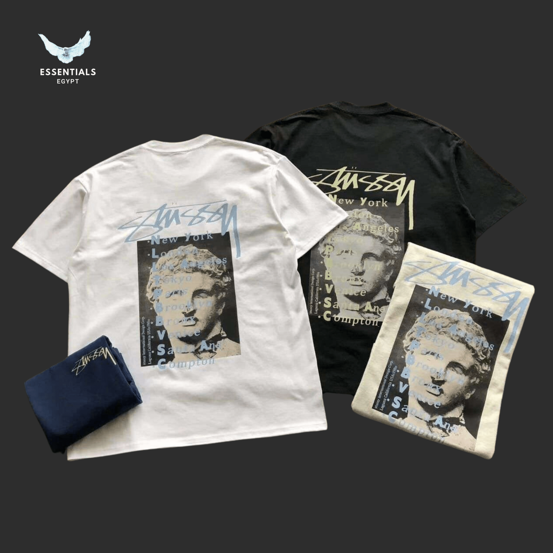 Stüssy T-Shirt – Head Sculpt Print - ESSENTIALS EGYPT