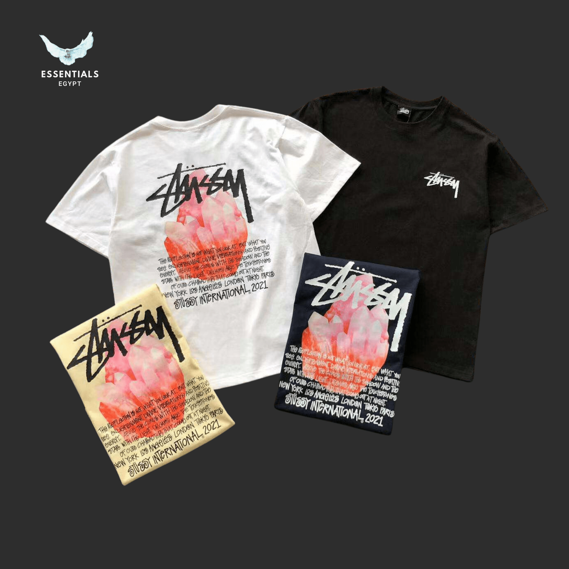Stüssy T-Shirt – Reflection Graphic - ESSENTIALS EGYPT