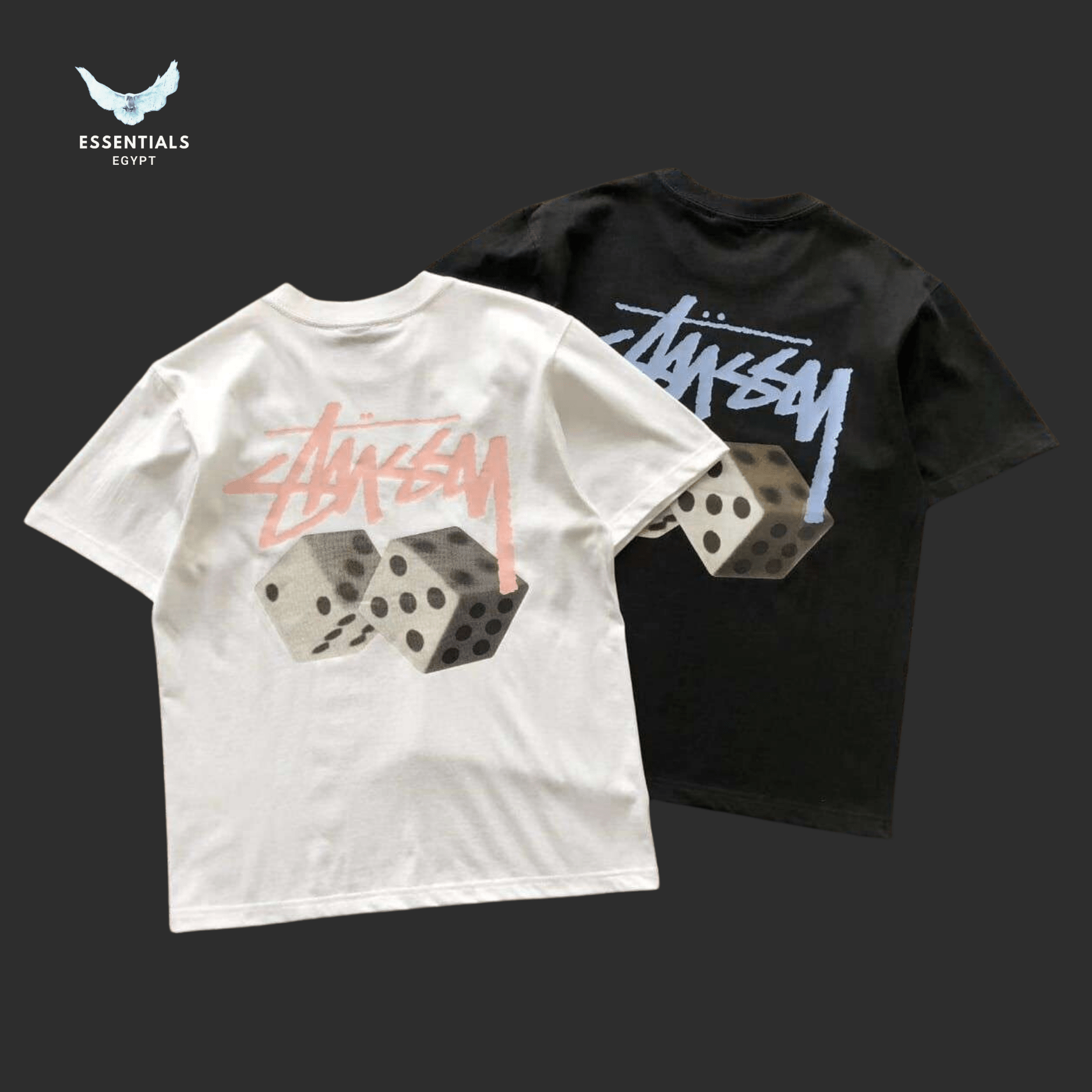 Stüssy T-Shirt – Roll The Dice Pigment Dyed - ESSENTIALS EGYPT