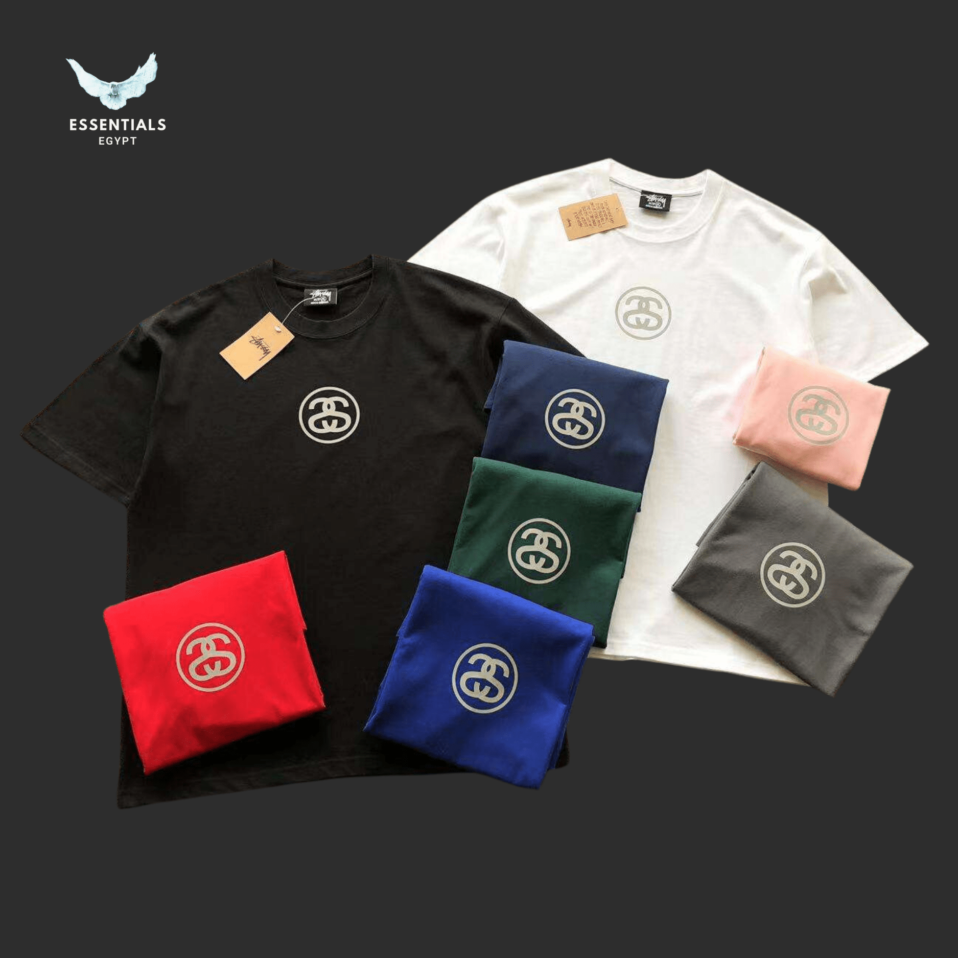 Stüssy SS Link Tee – Multi Colors - ESSENTIALS EGYPT