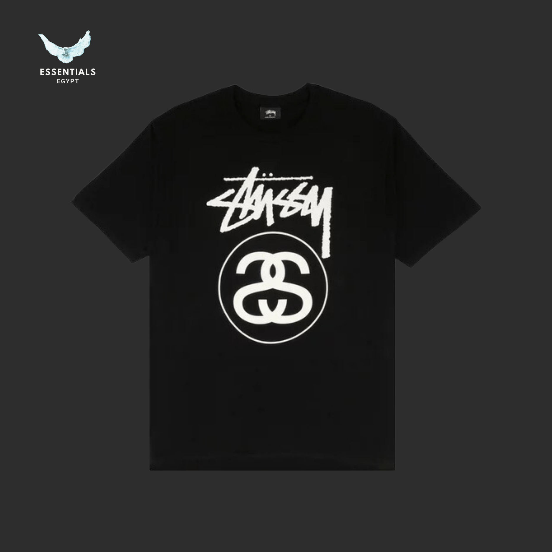 Stüssy T-Shirt – Stock Link Black - ESSENTIALS EGYPT