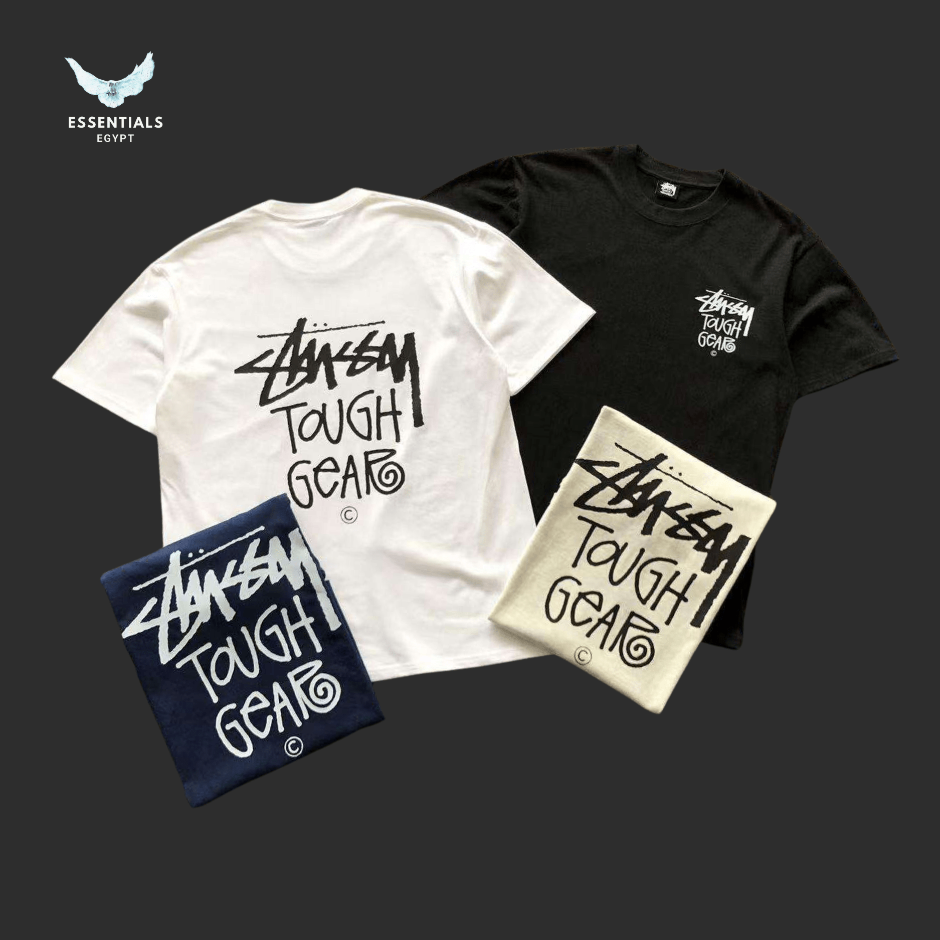 Stüssy T-Shirt – Tough Gear Logo - ESSENTIALS EGYPT