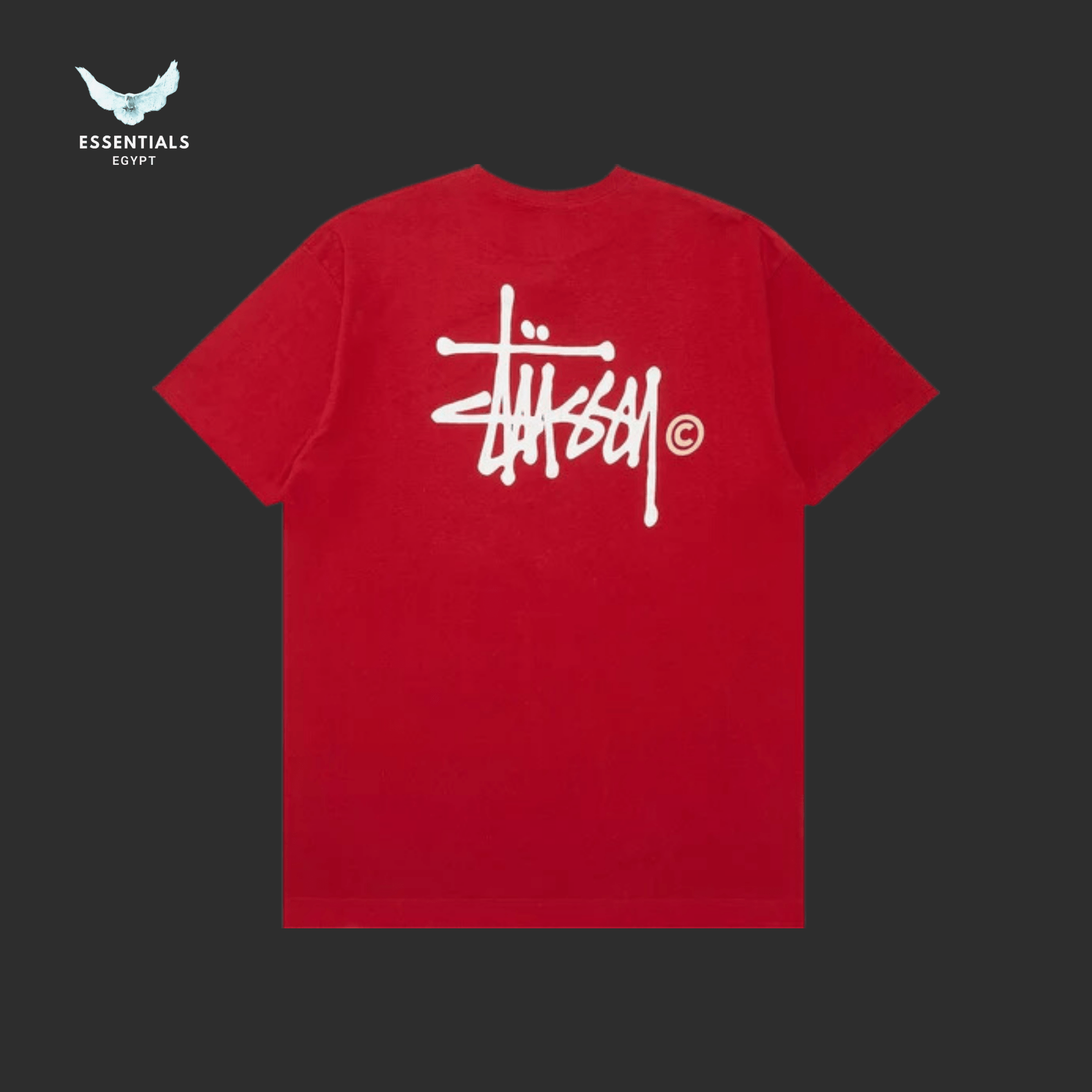 Stüssy T-Shirt – Basic Logo Wine - ESSENTIALS EGYPT