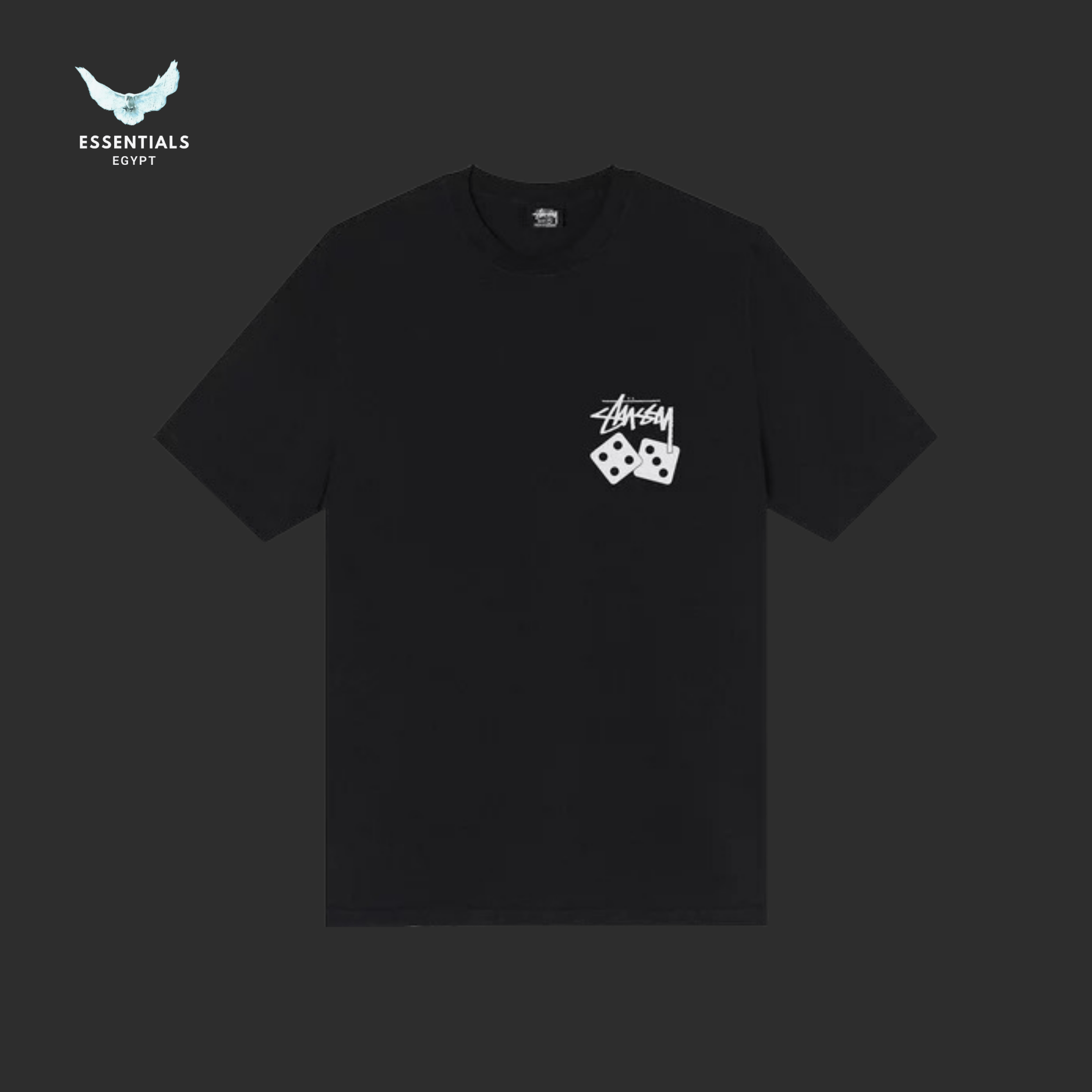 Stüssy T-Shirt – Pigment Dyed Dice Print - ESSENTIALS EGYPT