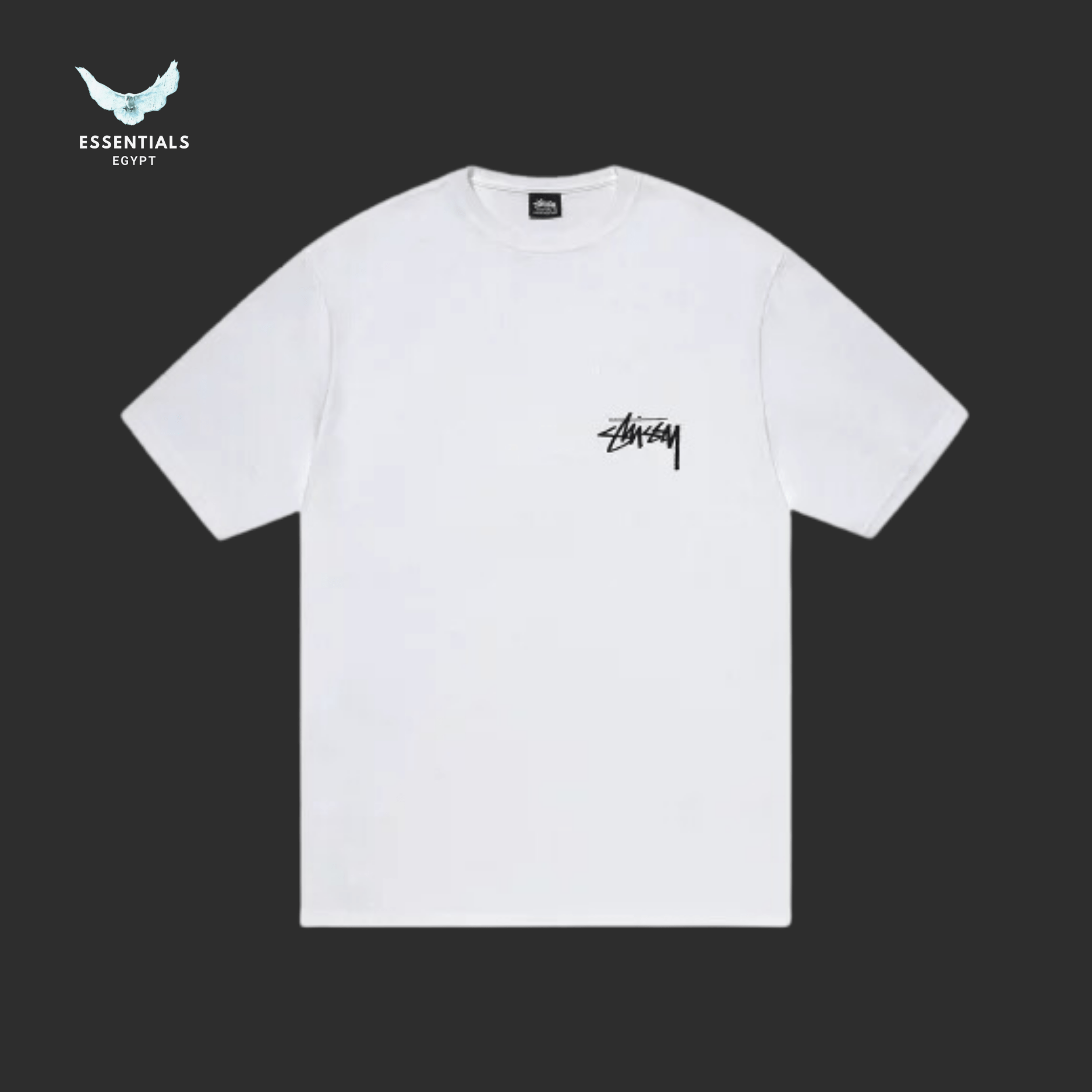 Stüssy T-Shirt – Diced Out Graphic White - ESSENTIALS EGYPT