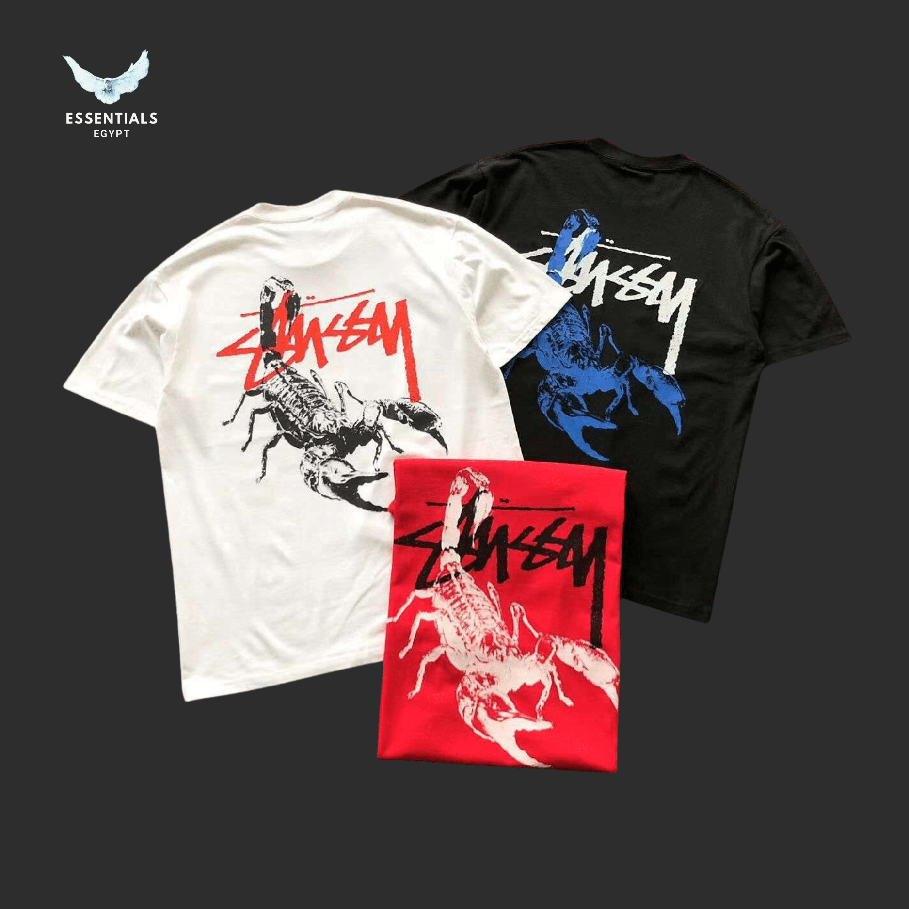 Stüssy T-Shirt – Scorpion Graphic - ESSENTIALS EGYPT