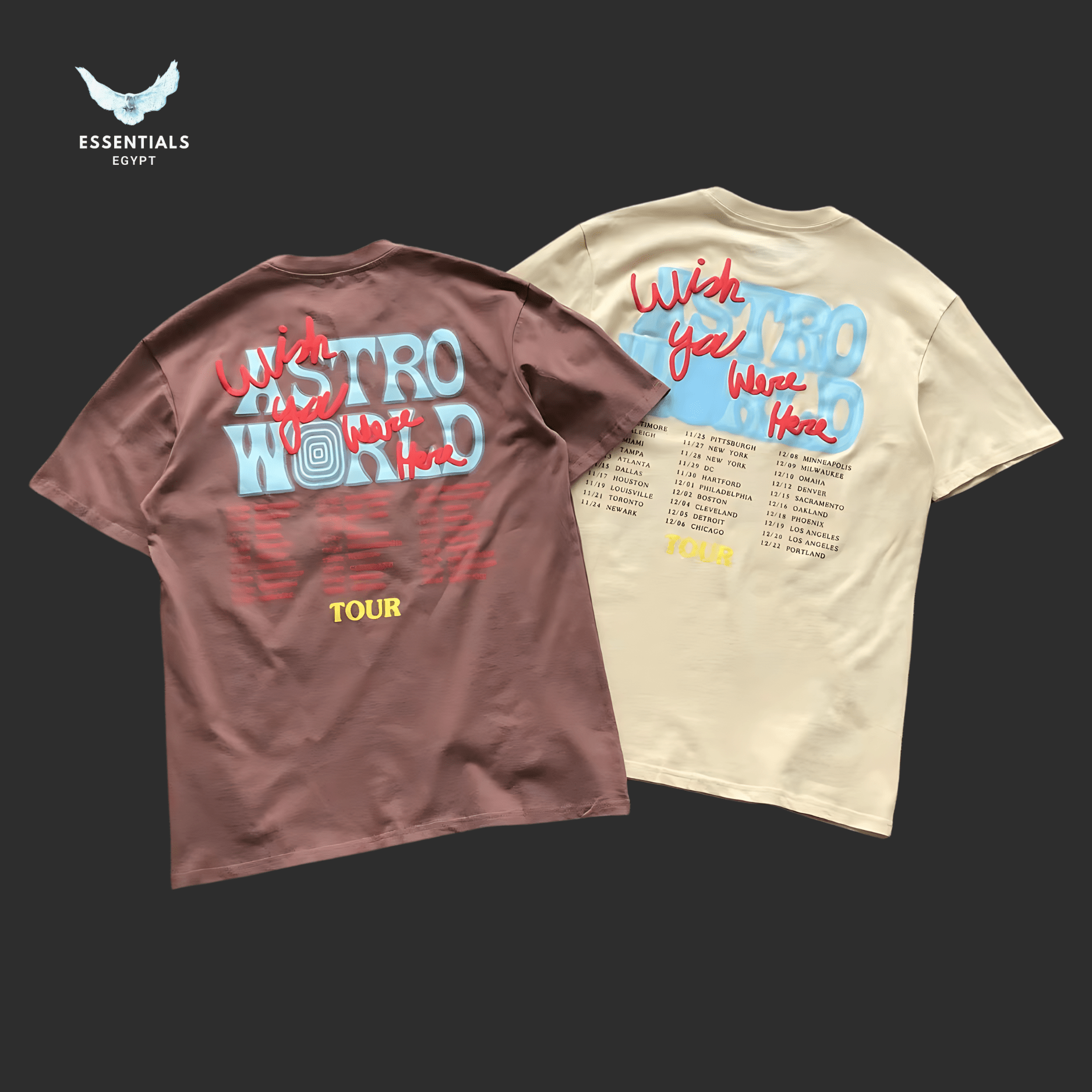 Travis Scott T-Shirt – AstroWorld Tour Graphic - ESSENTIALS EGYPT